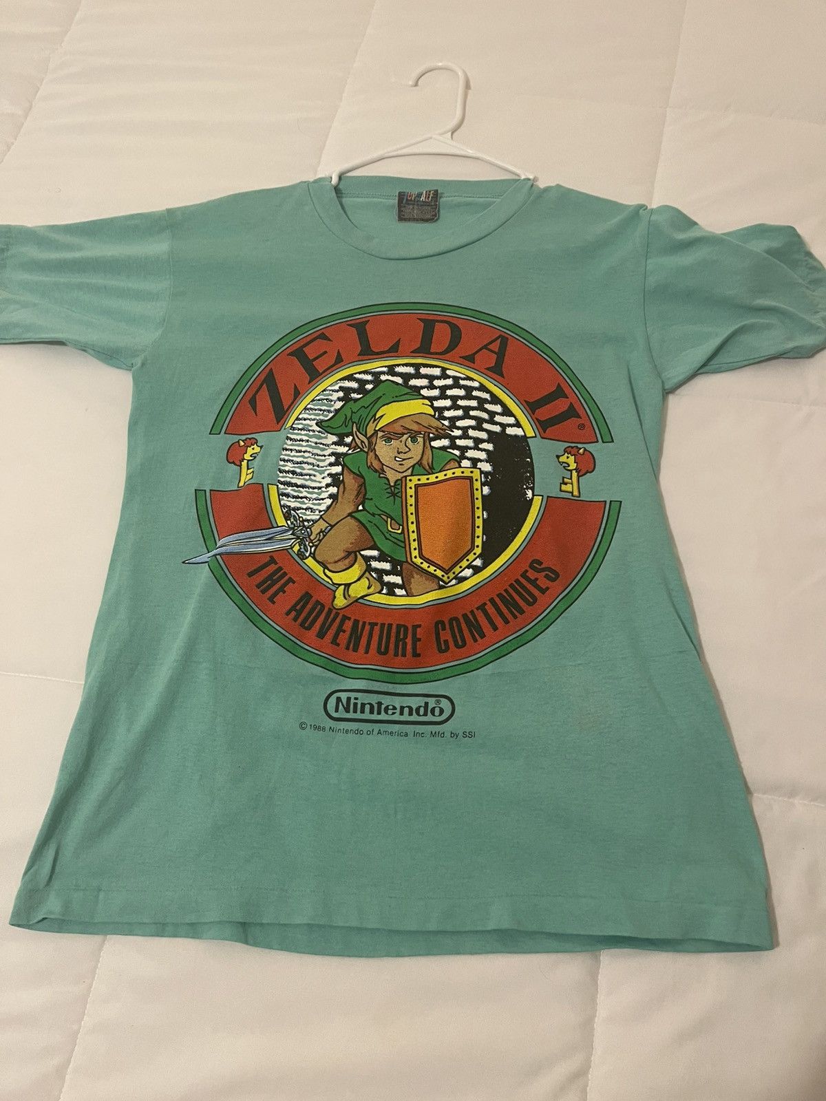 Vintage Vintage single stitch zelda 2 1988 T-shirt rare Size US M / EU 48-50 / 2 - 1 Thumbnail