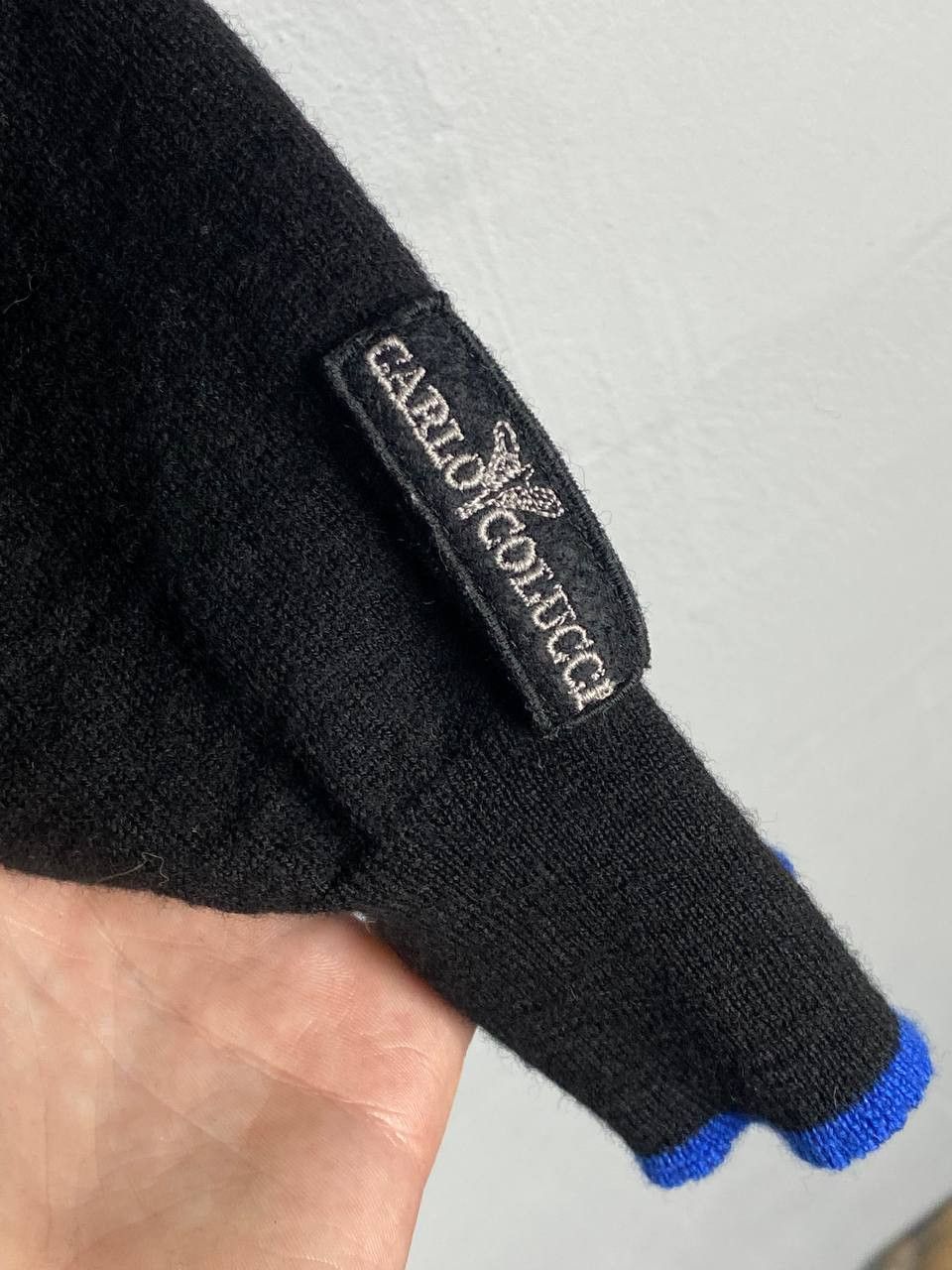 Carlo Colucci × Vintage Vintage Carlo Colucci Wool Polo Sweatshirt Size US L / EU 52-54 / 3 - 5 Thumbnail