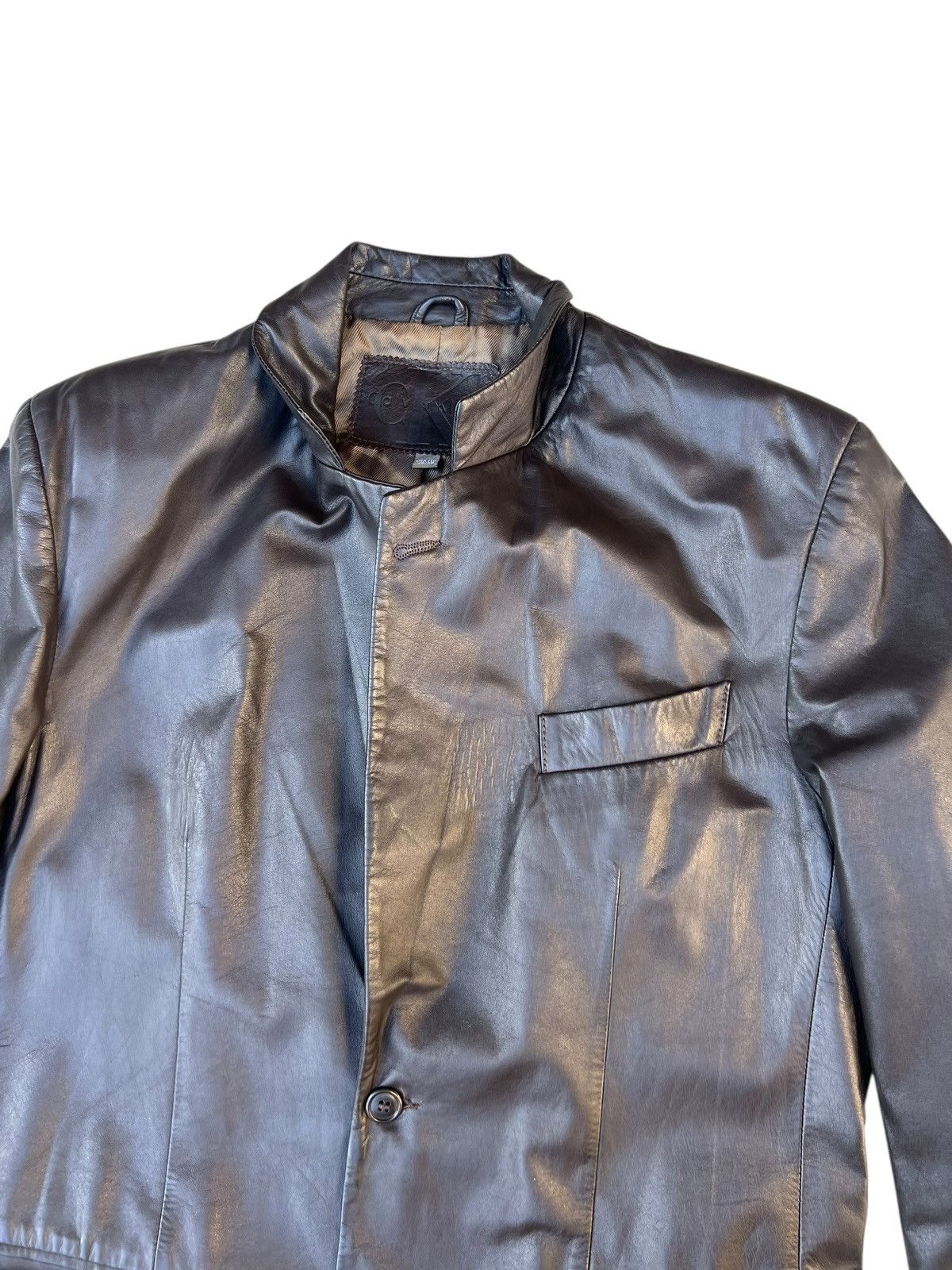 Calvin Klein Vintage CK Calvin Klein Italy Leather Coat Blazer Jacket Size US M / EU 48-50 / 2 - 10 Thumbnail