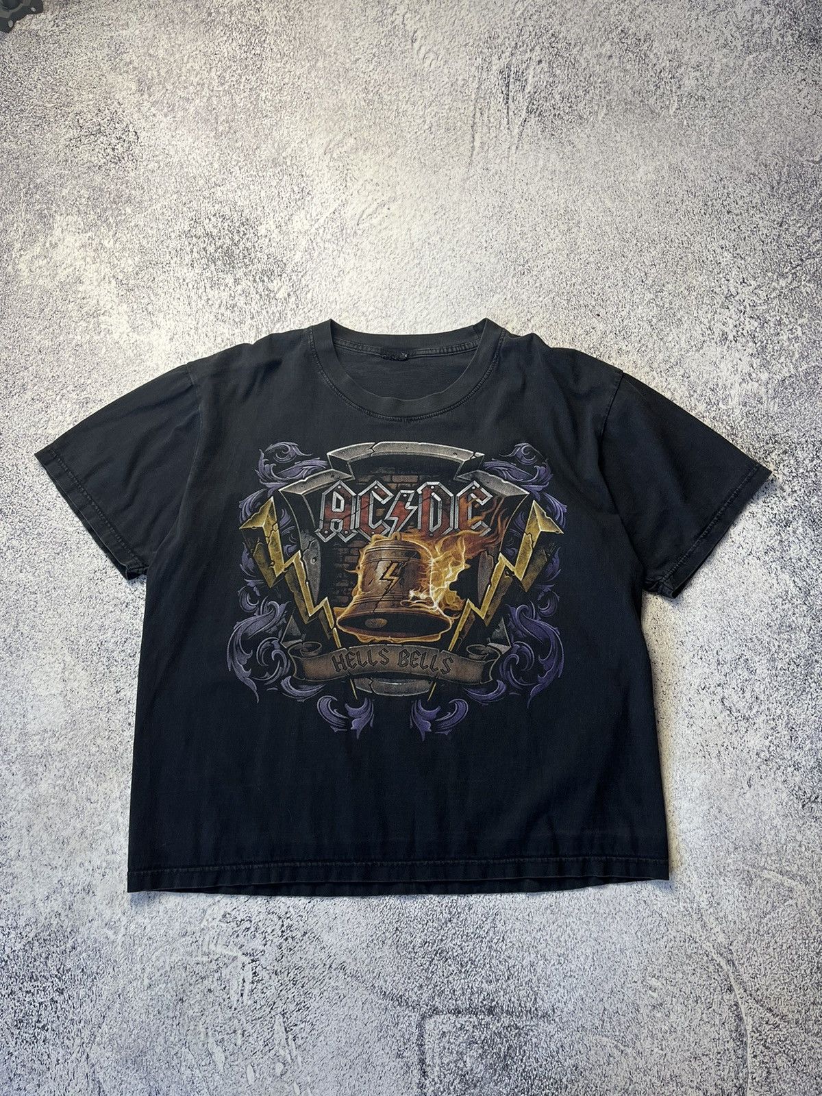 AC/DC Vintage Rare AC/DC Hells Bells Rock Band T Shirt Size US XL / EU 56 / 4 - 4 Thumbnail