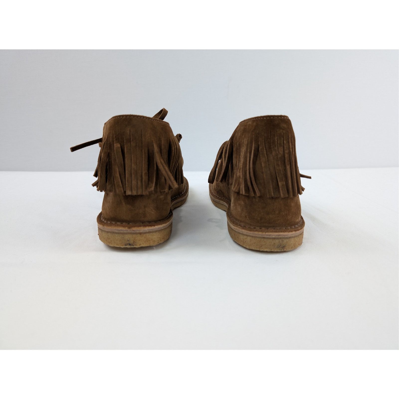 Saint Laurent Paris o1rshd1 Wyatt Suede Fringe Boots in Brown Size US 8 / EU 41 - 12 Thumbnail