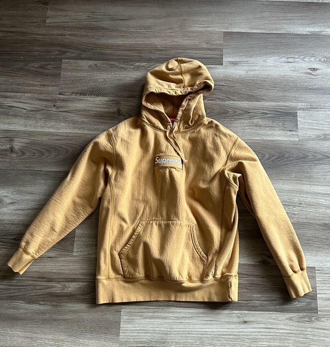 Supreme Supreme Box Logo Hooded Sweatshirt Light Mustard size