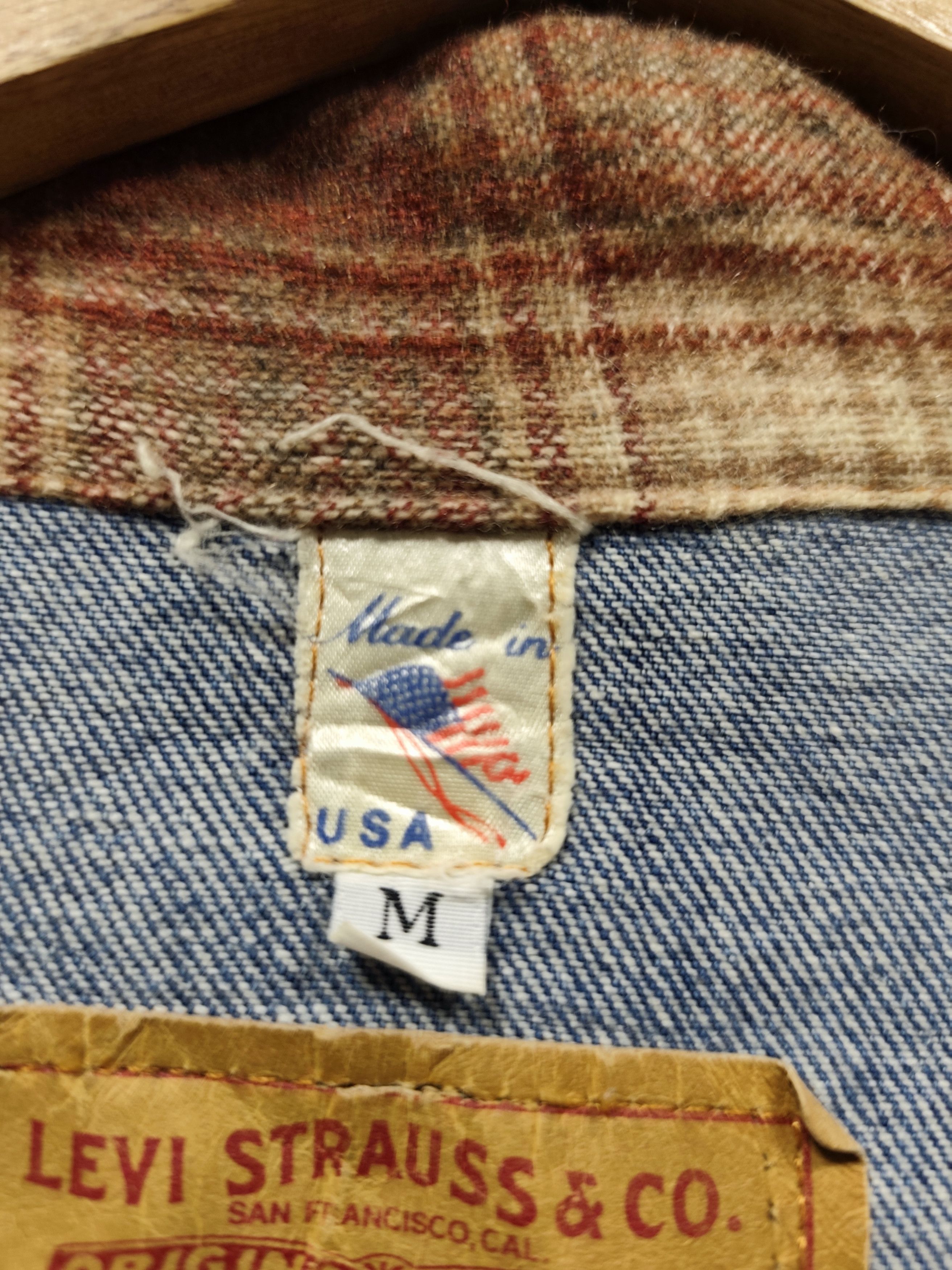 Levi's × Vintage Vintage 90s Levi's jacket patchwork made in usa Size US XL / EU 56 / 4 - 10 Thumbnail