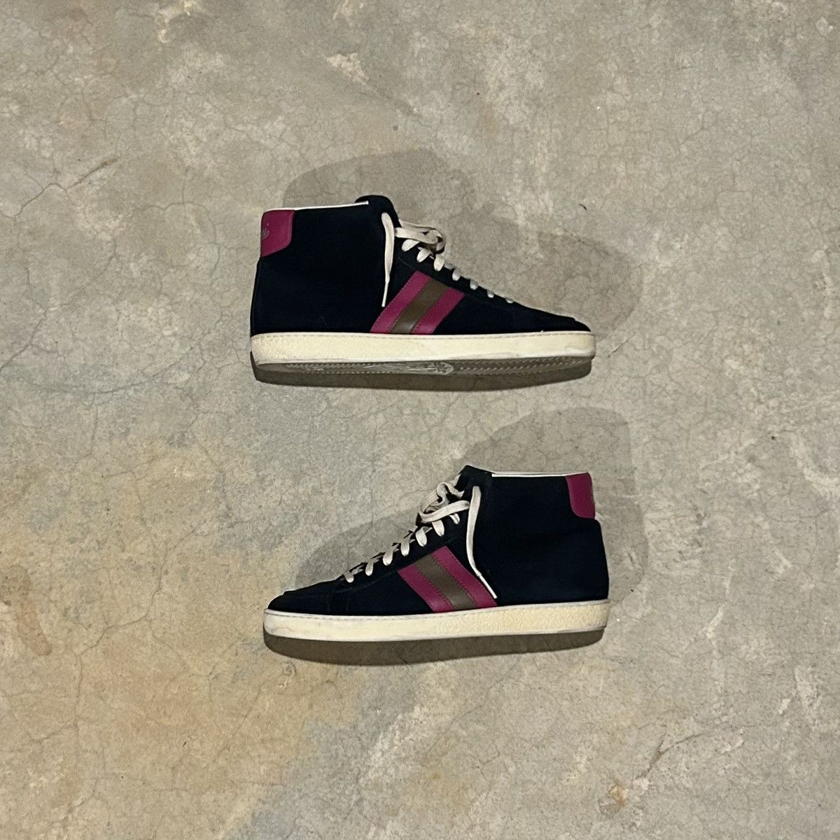 Designer × Gucci Gucci Dapper Dan Suede Web High Top Sneakers US 7 Size US 7 / EU 40 - 2 Thumbnail