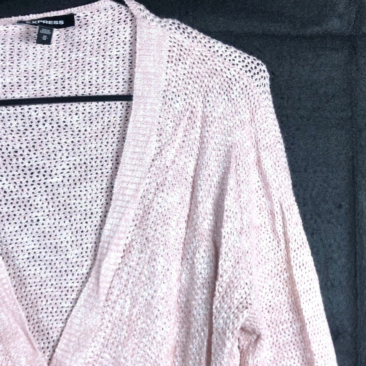 Express Express Women Sweater Pink Deep V Wrap Long Sleeve Knit Acrylic Blend Medium Size M / US 6-8 / IT 42-44 - 5 Thumbnail