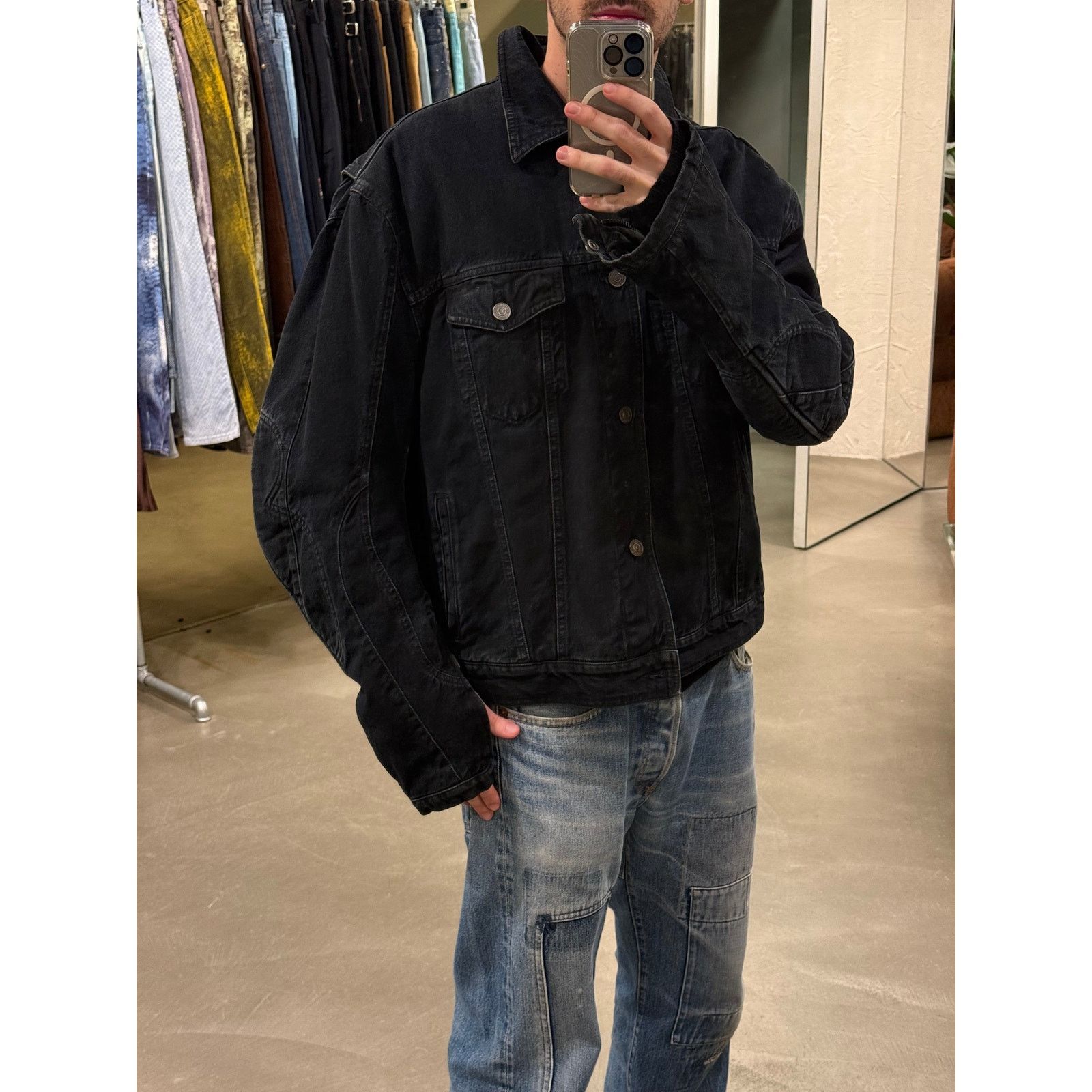 Balenciaga A/W2019 Balenciaga by Demna padded biker denim jacket Size US M / EU 48-50 / 2 - 2 Thumbnail