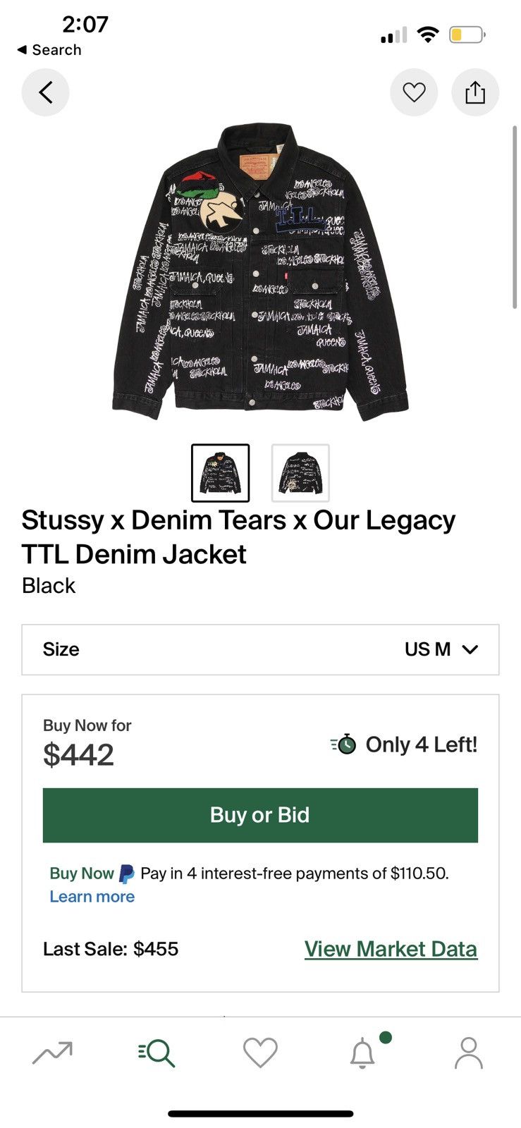 DENIM TEARS × Stussy Denim Tears x Stussy Jean Jacket Size US M / EU 48-50 / 2 - 10 Thumbnail