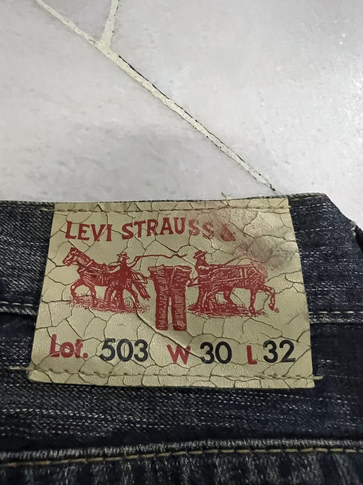 Levi's × Levi's Vintage Clothing 💥Baggy 90s Vintage Levis 503 Mud Wash Jean Size US 30 / EU 46 - 19 Thumbnail