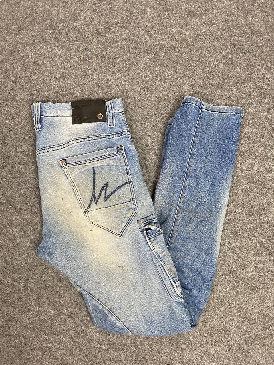 Japanese Brand japanese brand cargo distressed denim Size US 35 - 2 Thumbnail