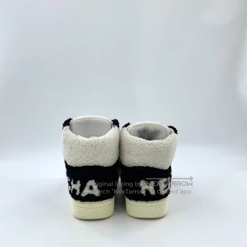 Chanel Chanel Black and white colour-blocked lacing casual flat h Size US 5.5 / IT 35.5 - 4 Thumbnail