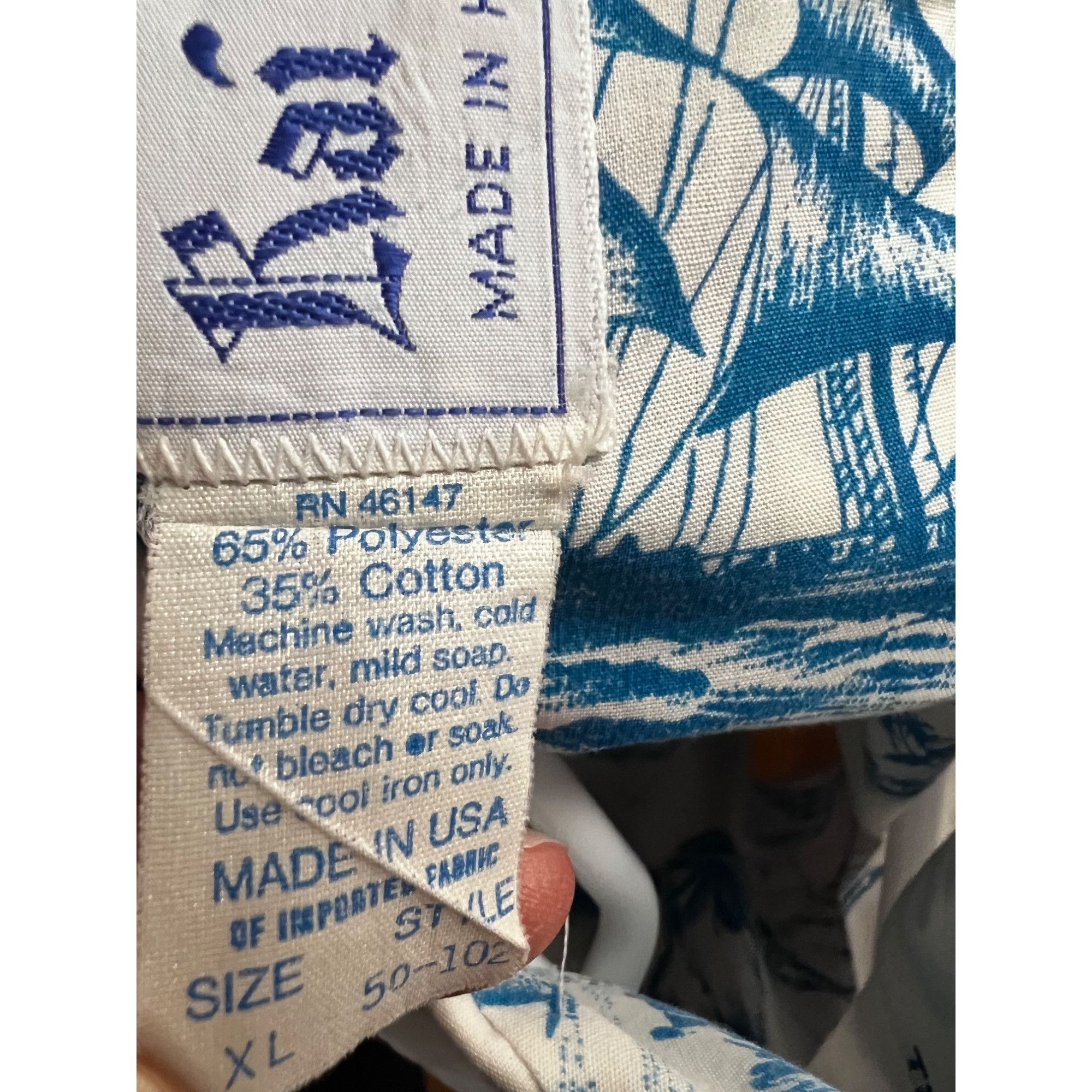 Vintage Kai Nani Vintage Hawaii Aloha Nautical Button Up Shirt Size US XL / EU 56 / 4 - 7 Thumbnail