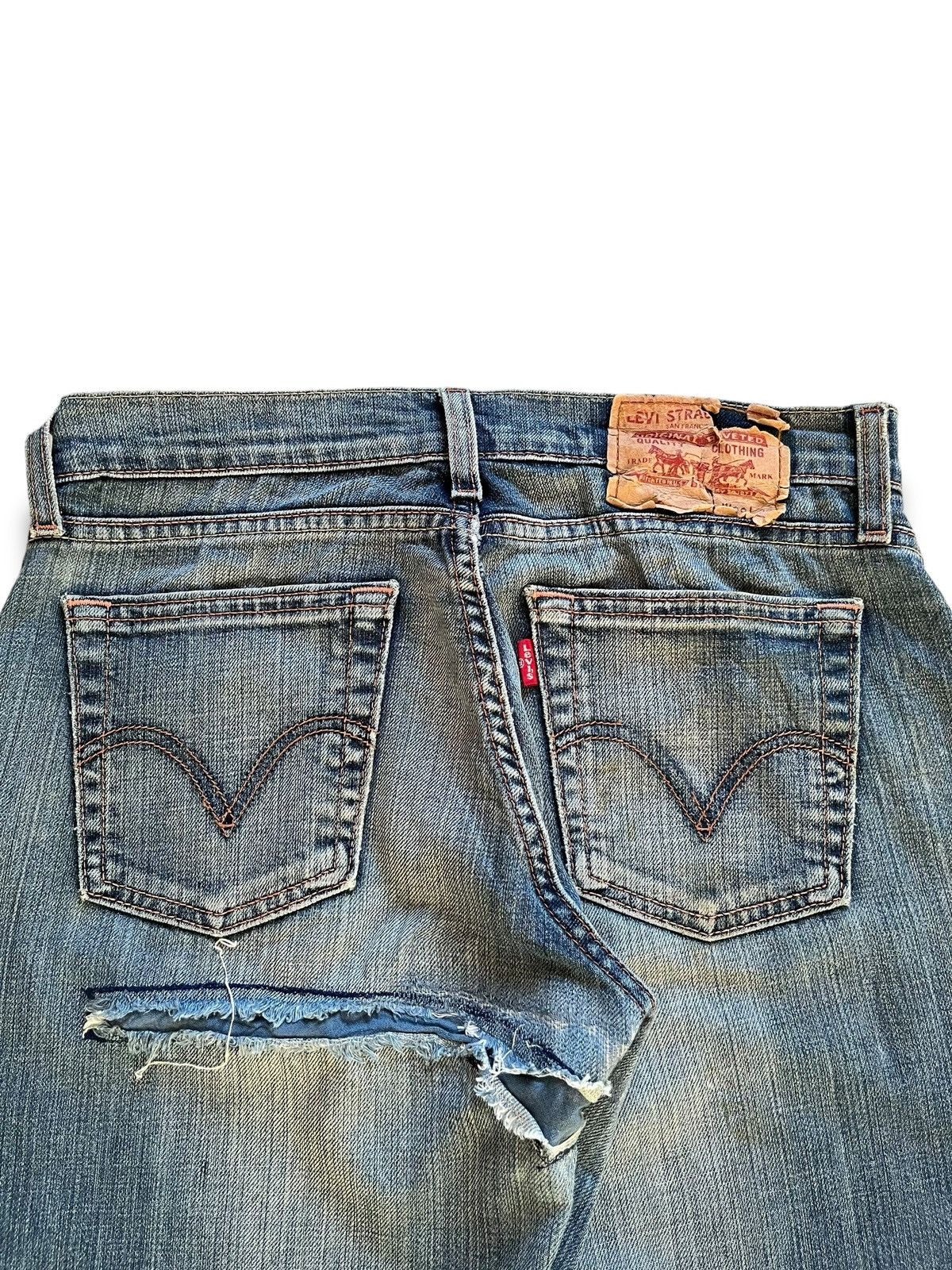 Levi's × Levi's Vintage Clothing Vintage 90s Levis 529 Faded Wash Distressed Flare Jeans Size US 29 - 8 Thumbnail