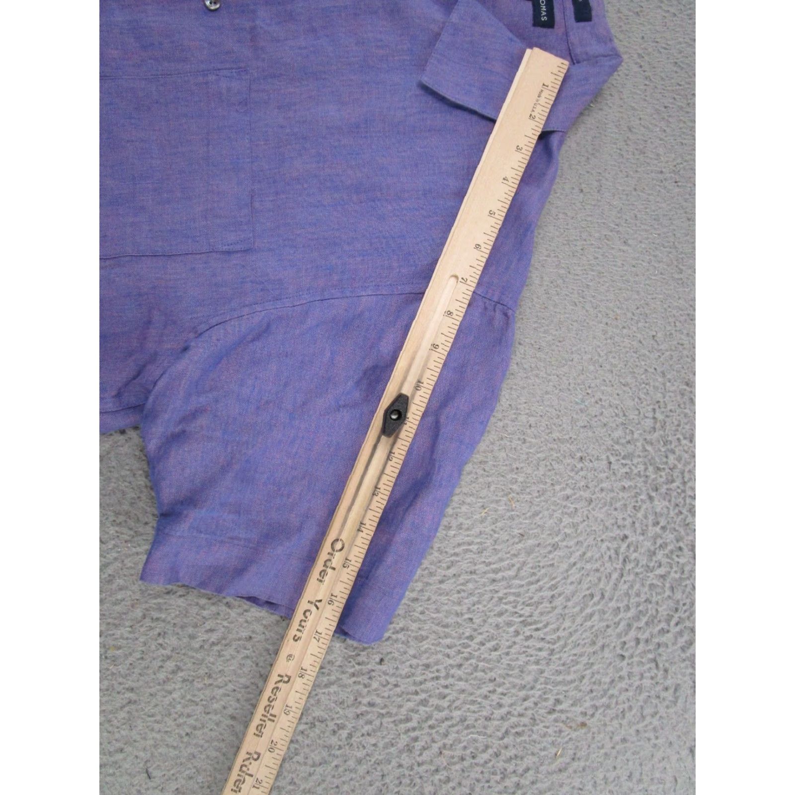 Vintage Grant Thomas Mens 2XL Pure Linen Button Down Shirt Lightweight Purple Size US XXL / EU 58 / 5 - 6 Thumbnail