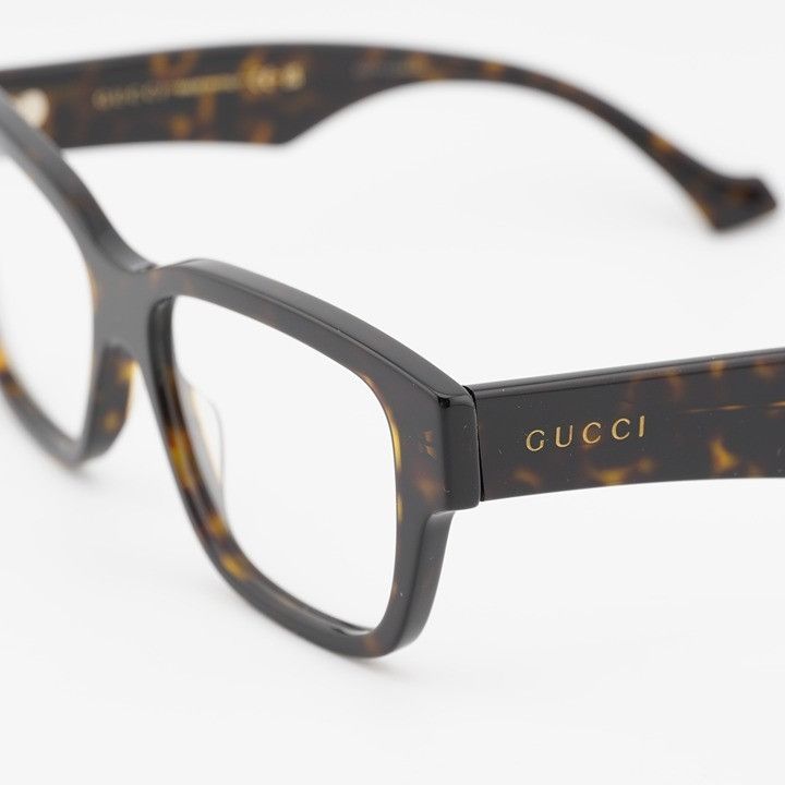 Gucci Gucci GG1428O 005 Square Eyeglasses - Havana 55mm Size ONE SIZE - 10 Thumbnail