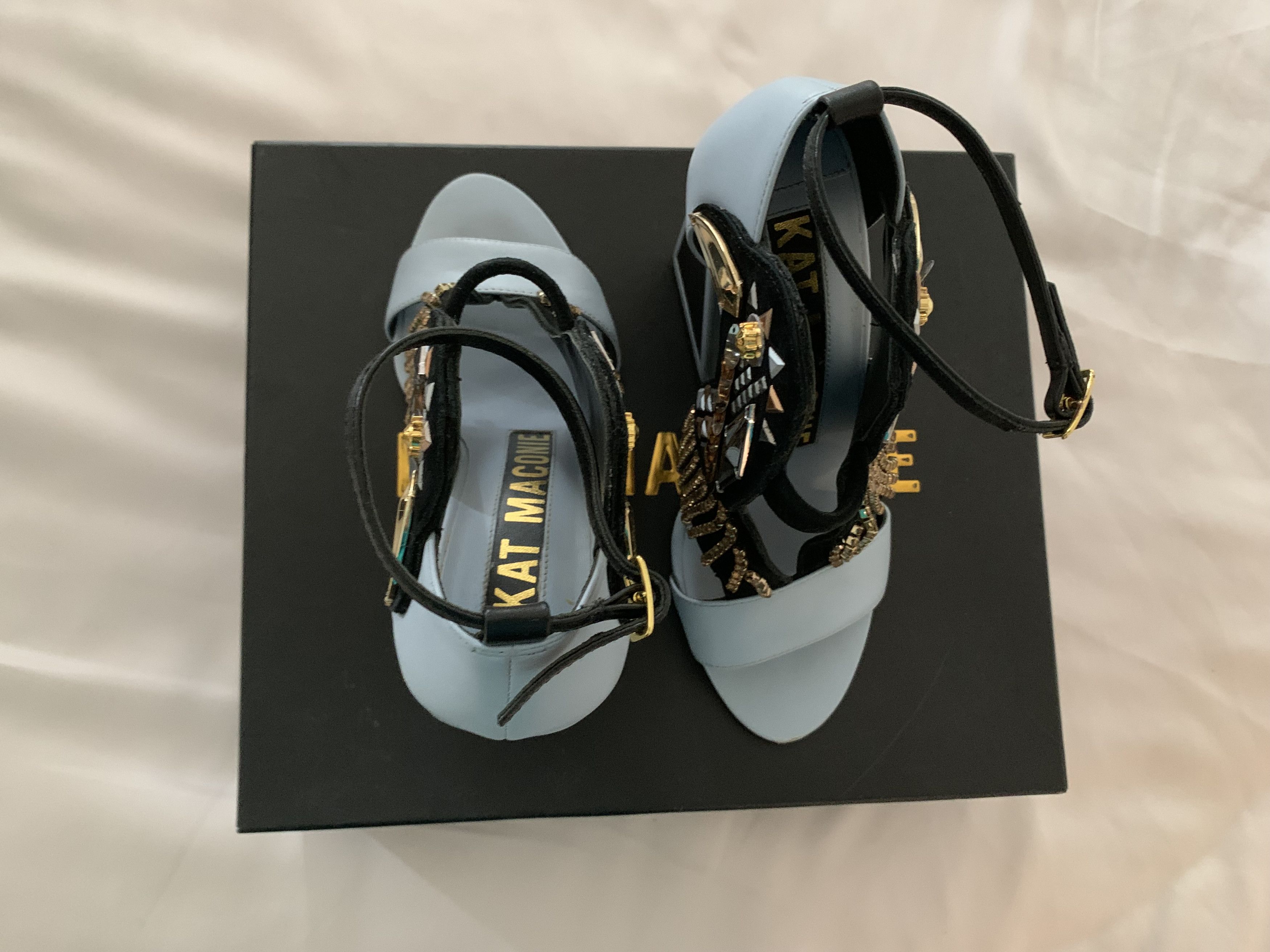 Other Kat Maconie Resort Aya Embellished Block Heel Shoes Size 5 Size US 5 / IT 35 - 7 Thumbnail
