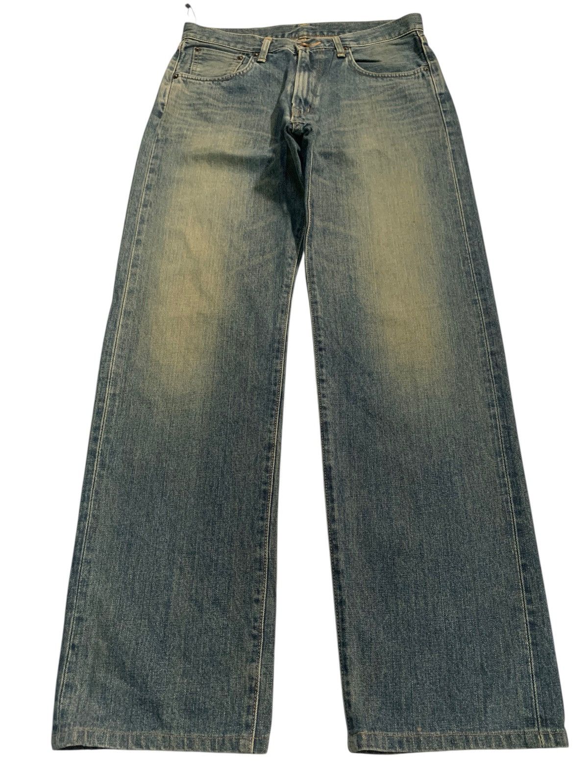 Edwin VINTAGE EDWIN 505X SELVEDGE FADED & RUSTY DISTRESSED DENIM Size US 31 - 2 Thumbnail