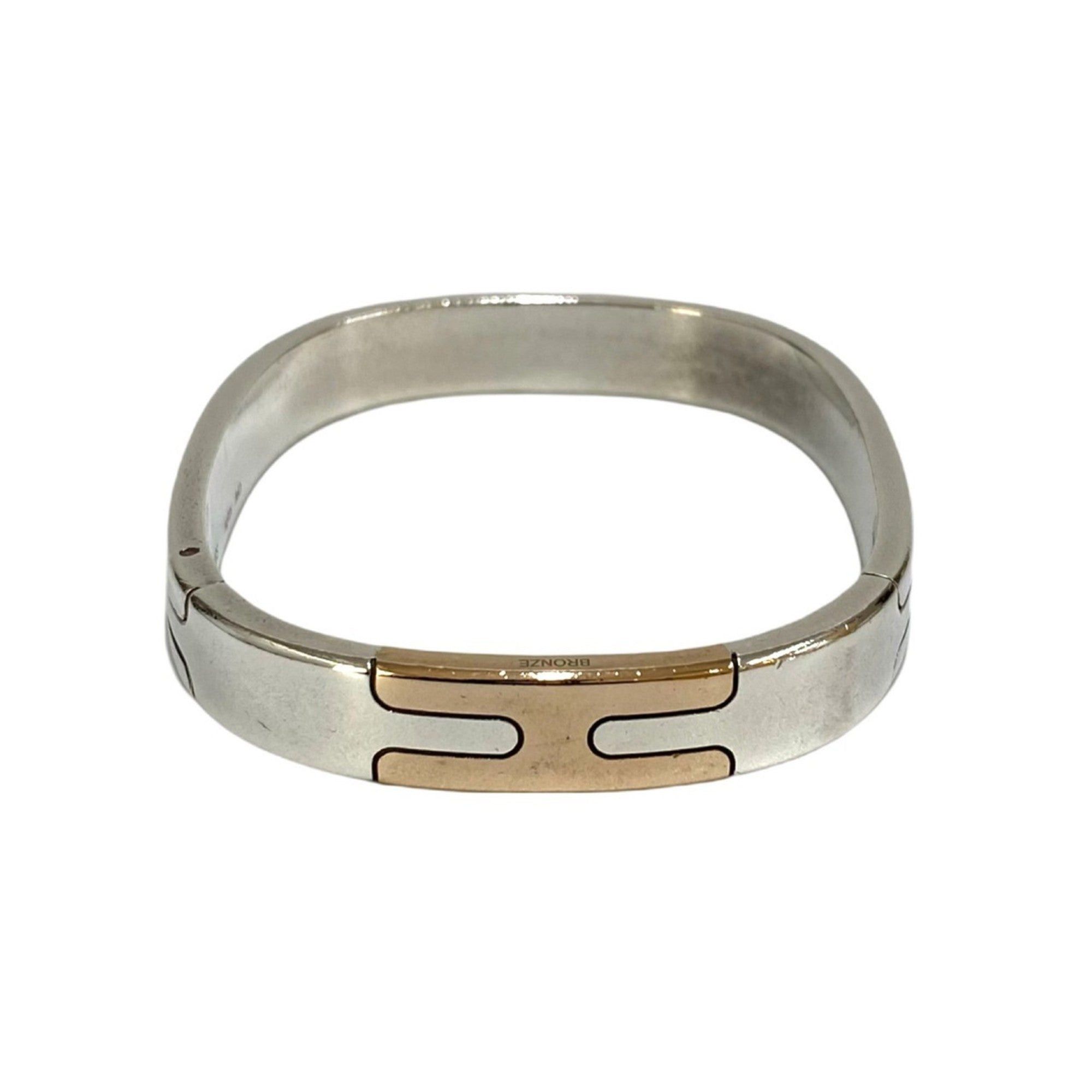 image of Hermes Logo Hercules Bronze Silver 925 Bangle Bracelet Accessory Men Women in Gold