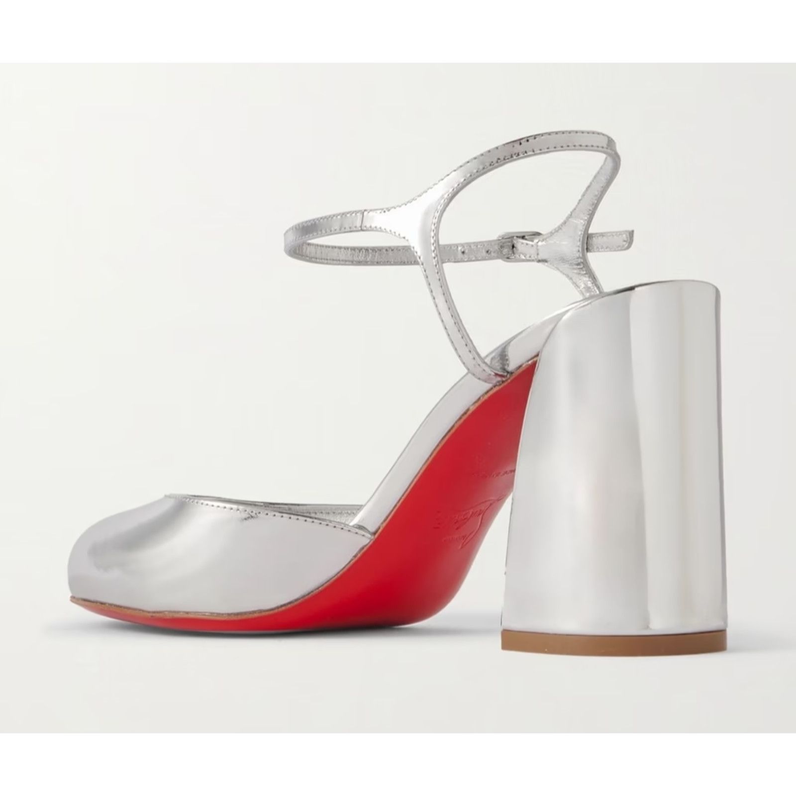 Christian Louboutin Christian Louboutin Jane Pump 85 Silver Leather Sandal 40 Size US 10 / IT 40 - 14 Thumbnail