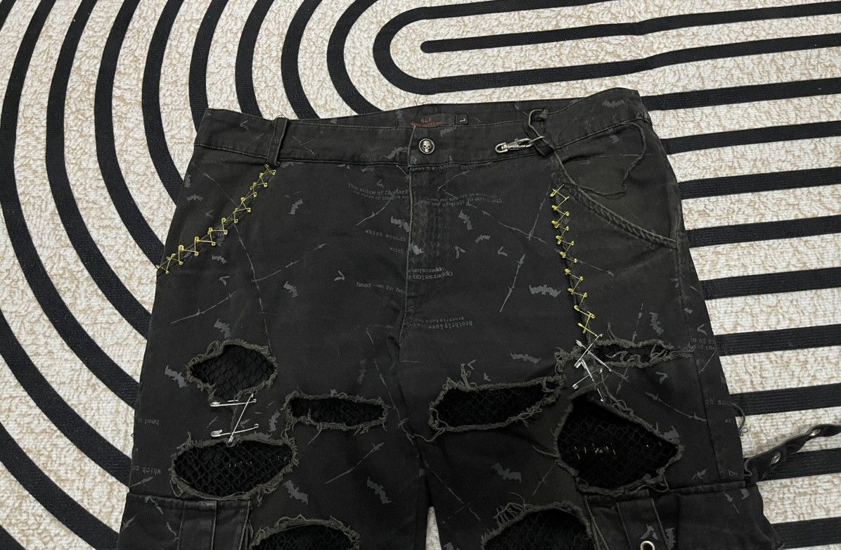 Japanese Brand 2000s GLP GOTHIC GRUNGE STYLE BONDAGE DISTRESSED PUNK Size US 35 - 5 Thumbnail
