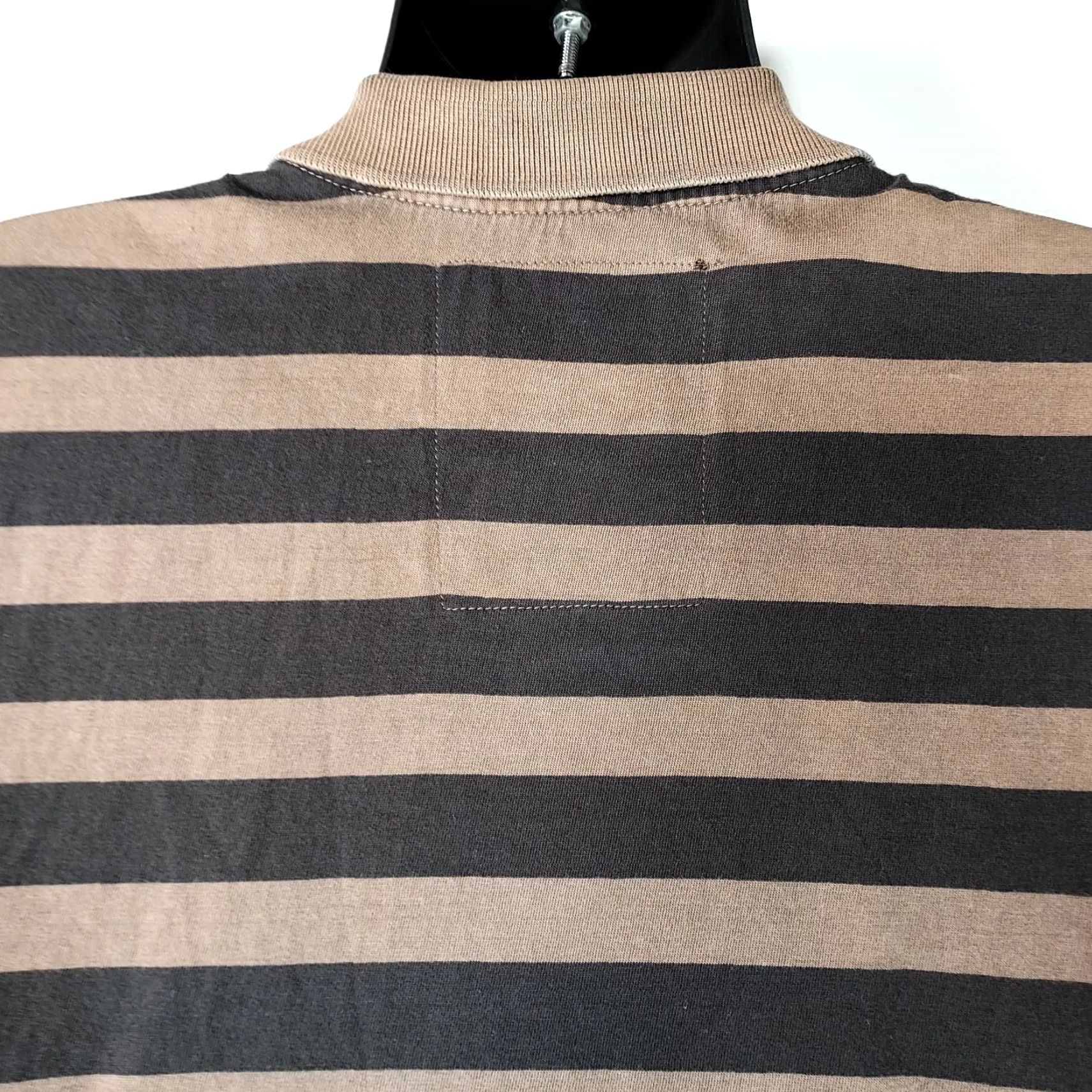 Levi's Levi's Polo Shirt Mens XL Brown Striped Short Sleeve Logo Collared Golf Shirt Size US XL / EU 56 / 4 - 6 Thumbnail