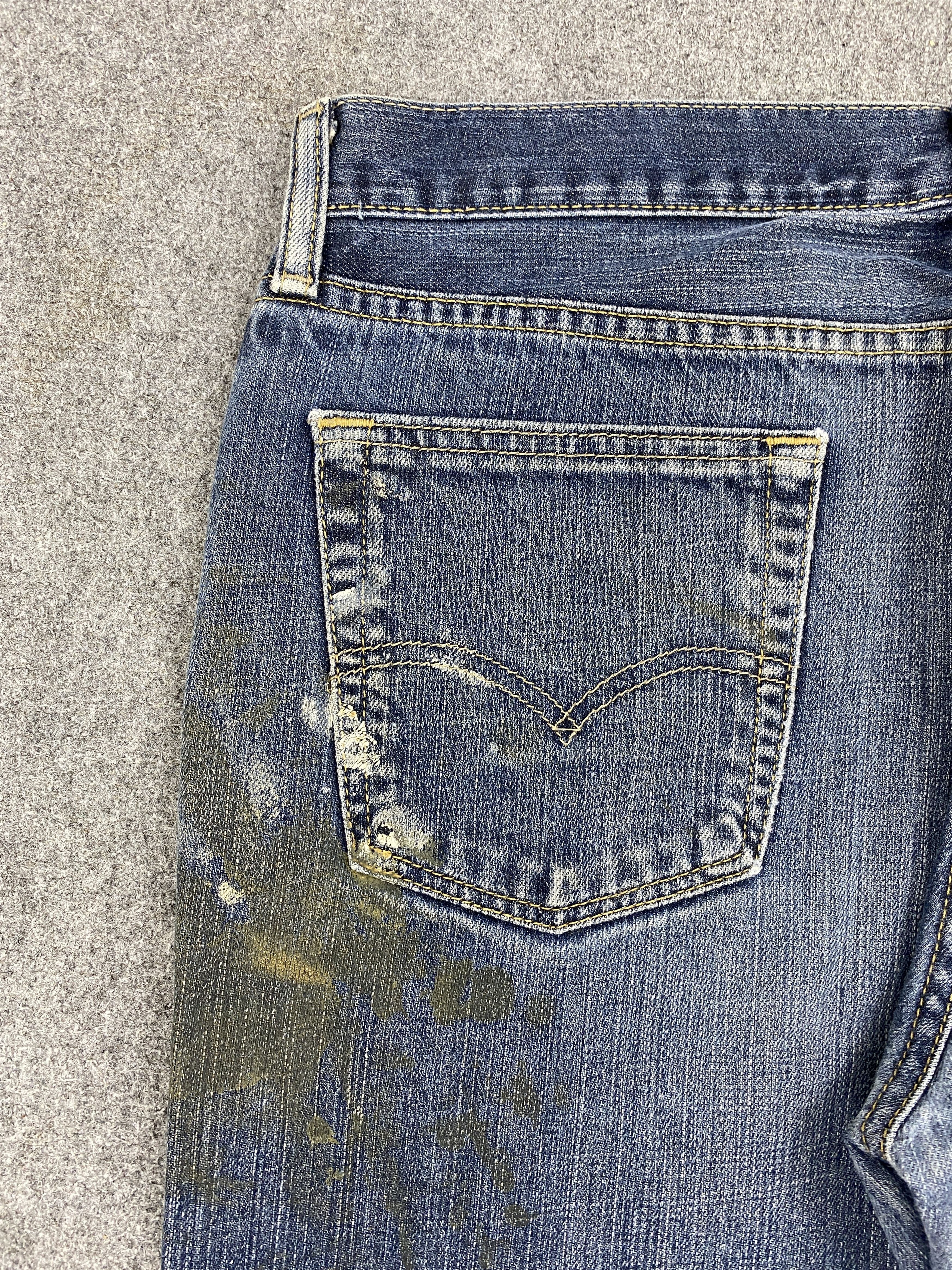 Levi's × Vintage Vintage Levis 514 Splatter Paint Jeans Size US 34 / EU 50 - 15 Thumbnail