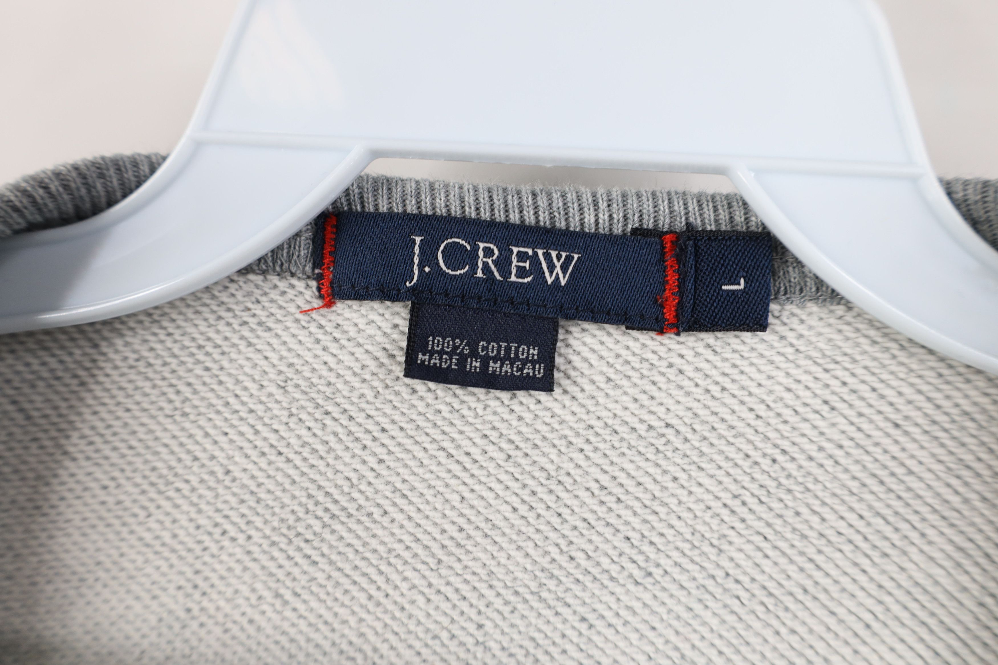 J.Crew Vintage Y2K J Crew Terry Cloth Crewneck Sweatshirt Gray Size US L / EU 52-54 / 3 - 4 Thumbnail