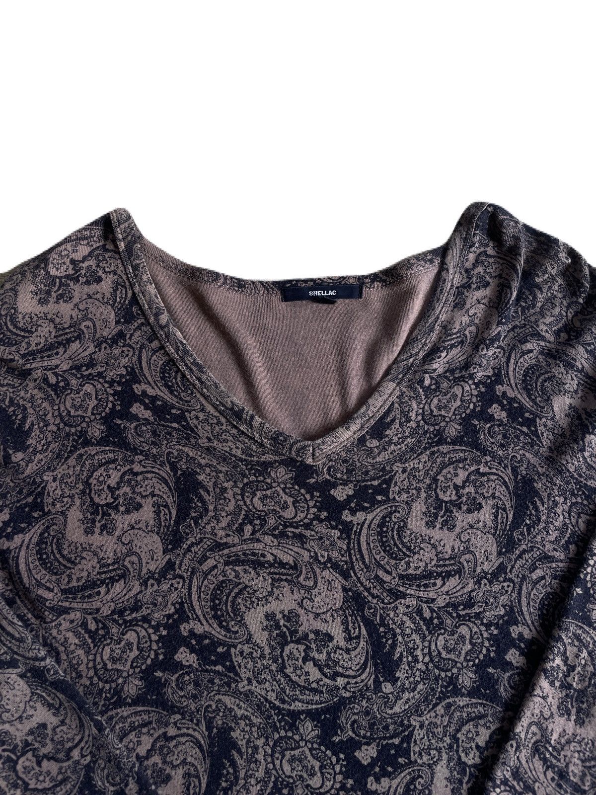 If Six Was Nine 2000s SHELLAC Japanese archive Paisley Wave Long Sleeve Tee Size US S / EU 44-46 / 1 - 5 Thumbnail