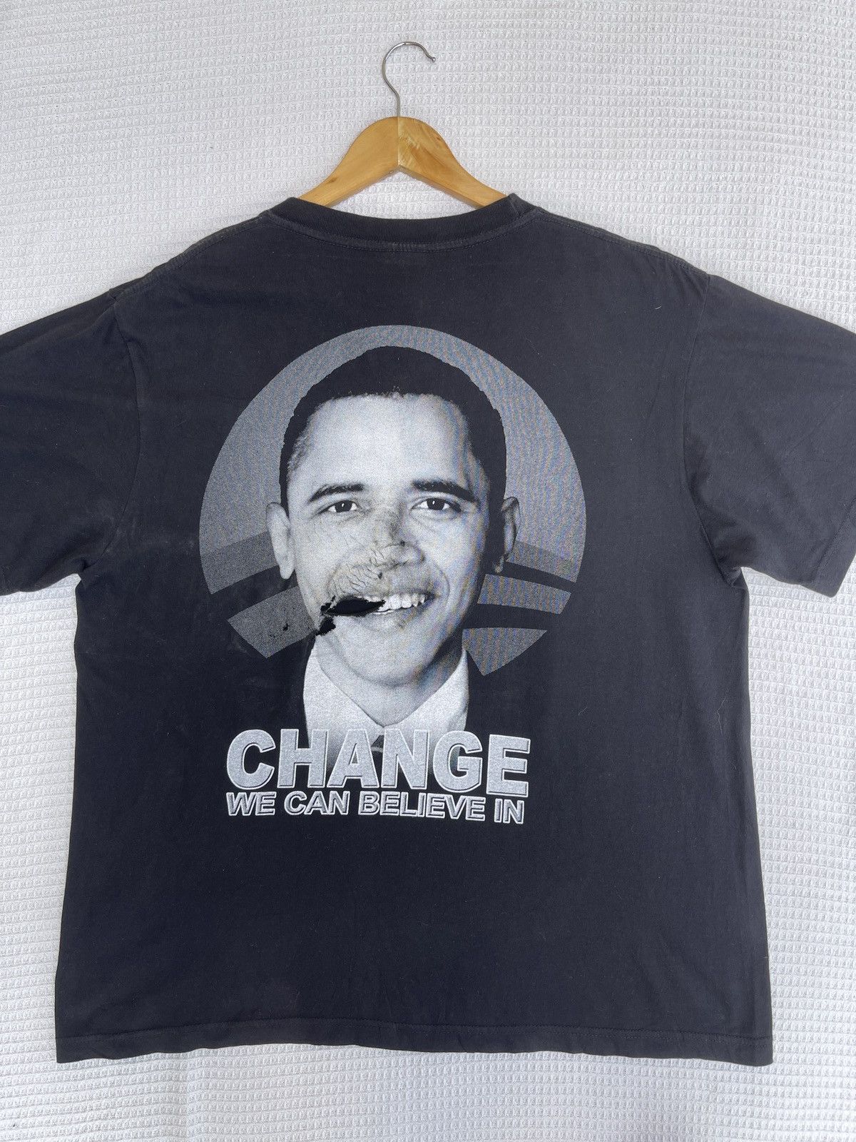 Rap Tees × Vintage Last Drop🔥Vtg OBAMA President’s Change We Can Believe In Tee Size US XL / EU 56 / 4 - 7 Thumbnail