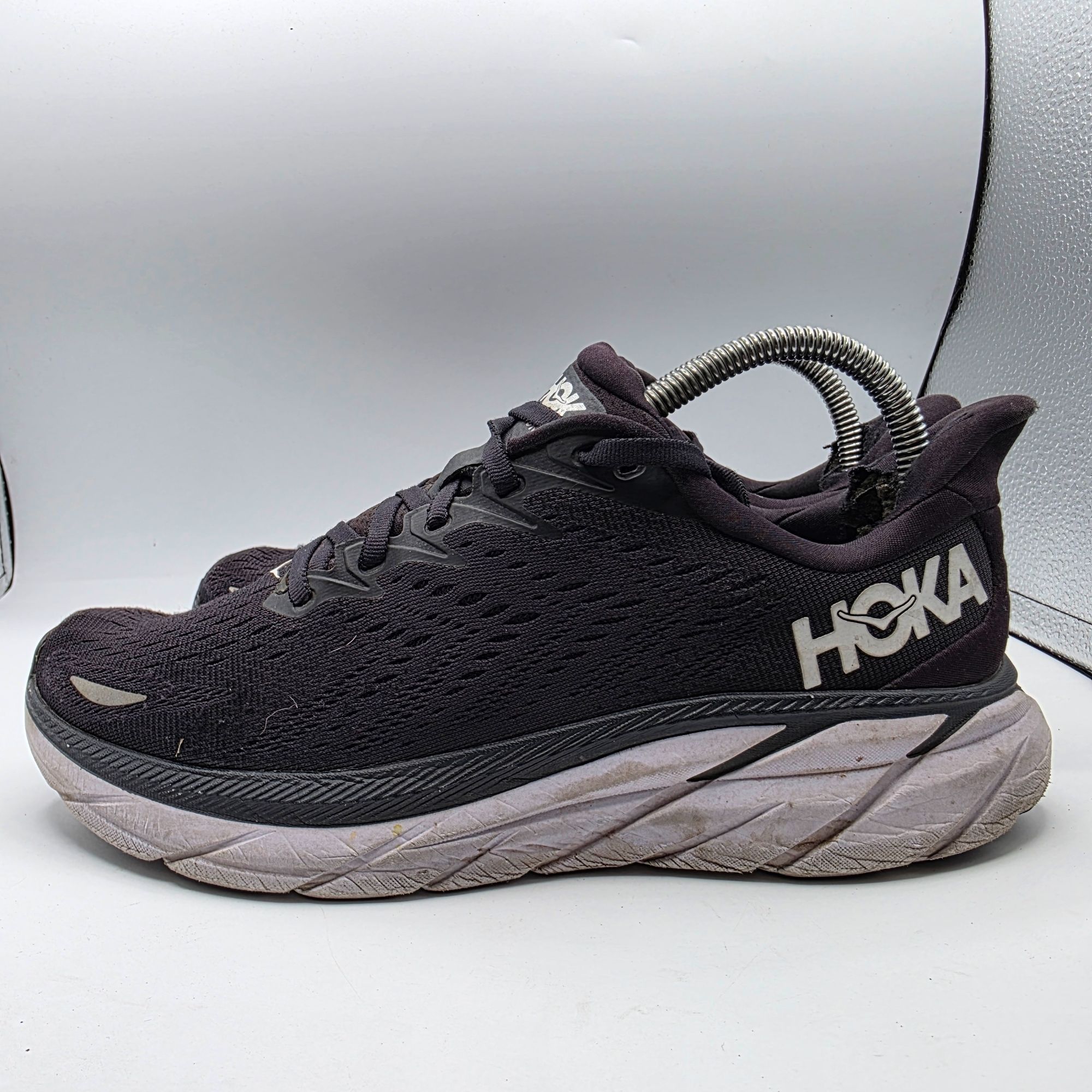 Hoka Hoka One One Clifton 8 Womens Size 8.5 Wide Black Running Sh Size US 8.5 / IT 38.5 - 13 Thumbnail