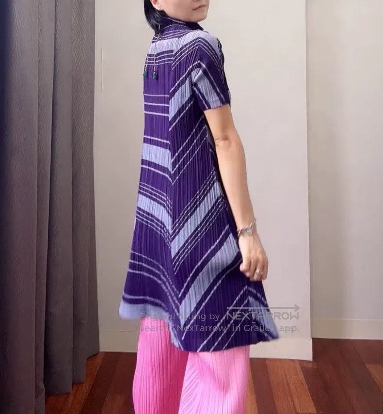 Issey Miyake Issey Miyake Purple Top Size L / US 10 / IT 46 - 2 Thumbnail