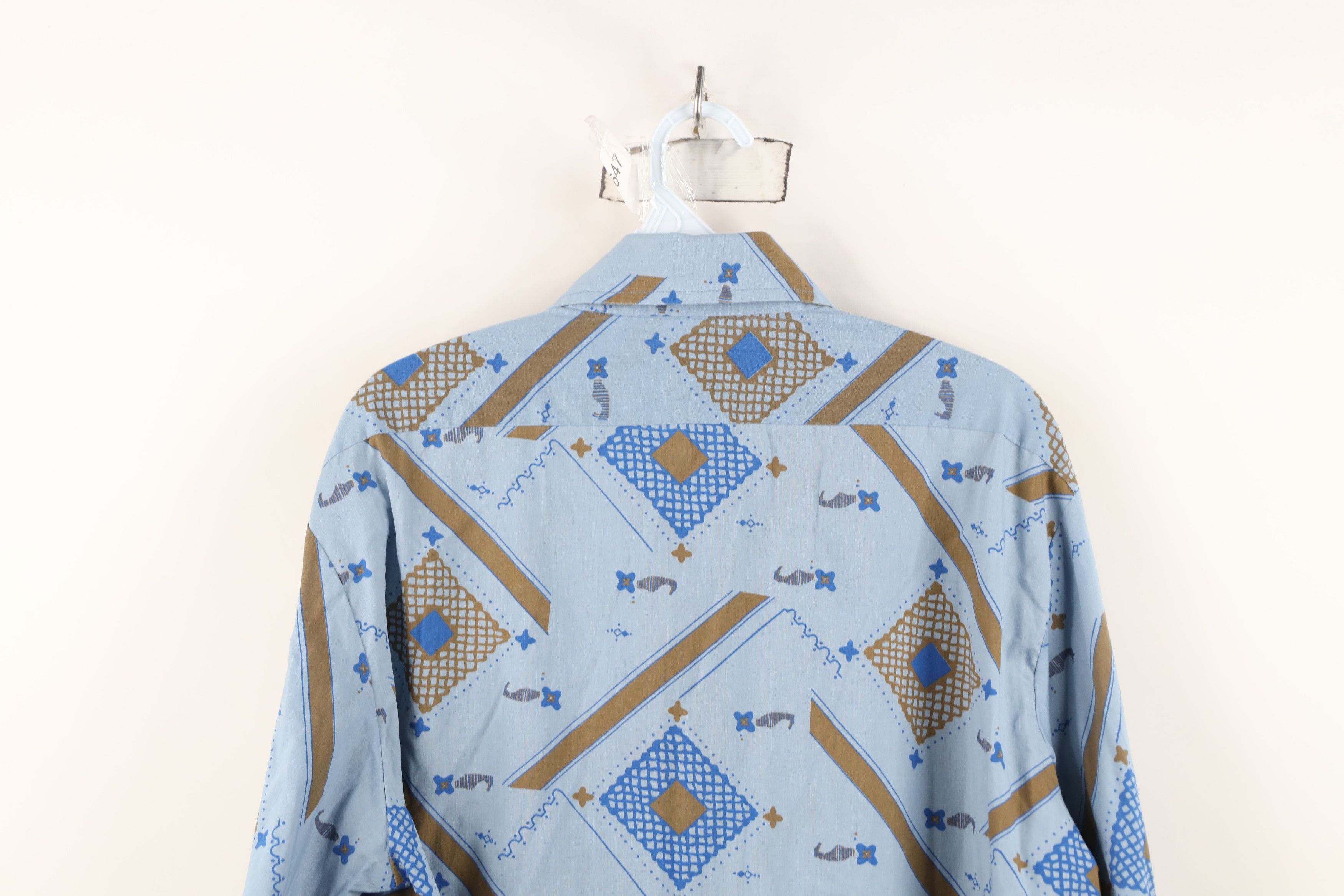 Vintage Vintage 70s Streetwear Geometric Disco Collared Button Shirt Size US L / EU 52-54 / 3 - 11 Thumbnail