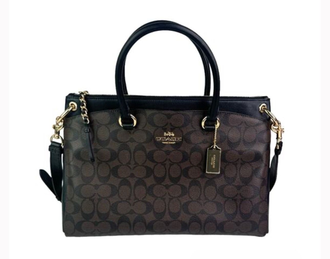 Coach Mia Satchel In Signatura Canvas shoulder bag purse