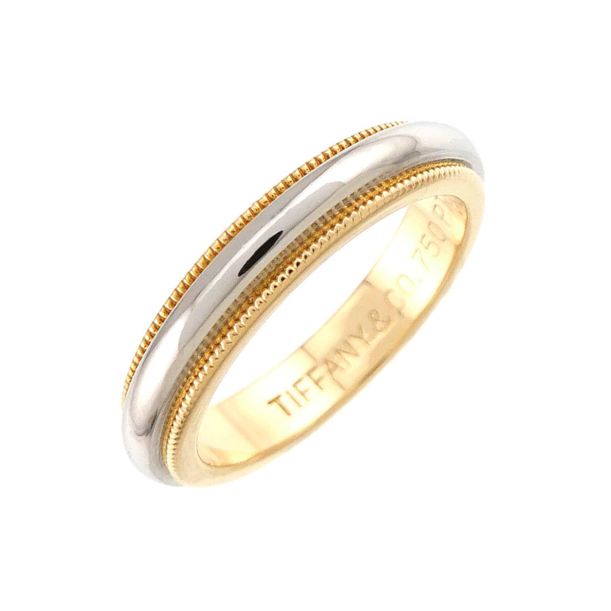Tiffany & Co. Tiffany & Co. Milgrain Band Ring, 3.4mm wide, Platinum (Pt) and 18K Yellow Gold (750), Together. Size ONE SIZE - 1 Thumbnail