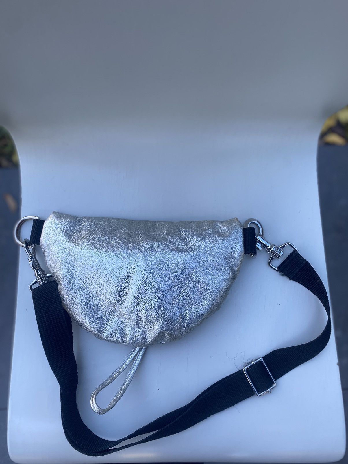 Maison Margiela MAISON MARGIELA TWO COMPARTMENT BUM BAG - SILVER Size ONE SIZE - 14 Thumbnail