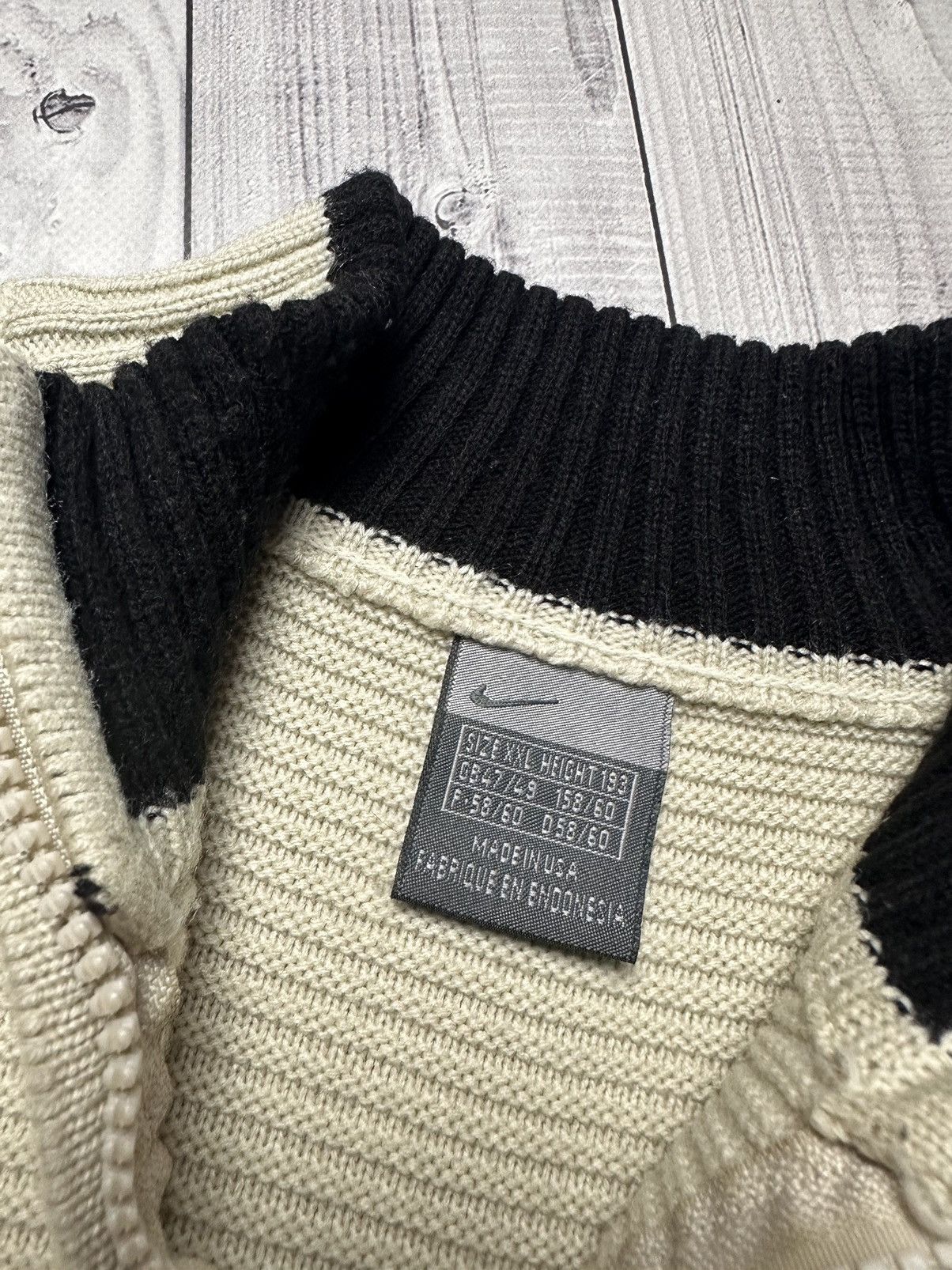 Nike × Vintage Vintage Nike Sweater zip 1/4 knitted size XXL rare Size US XXL / EU 58 / 5 - 5 Thumbnail