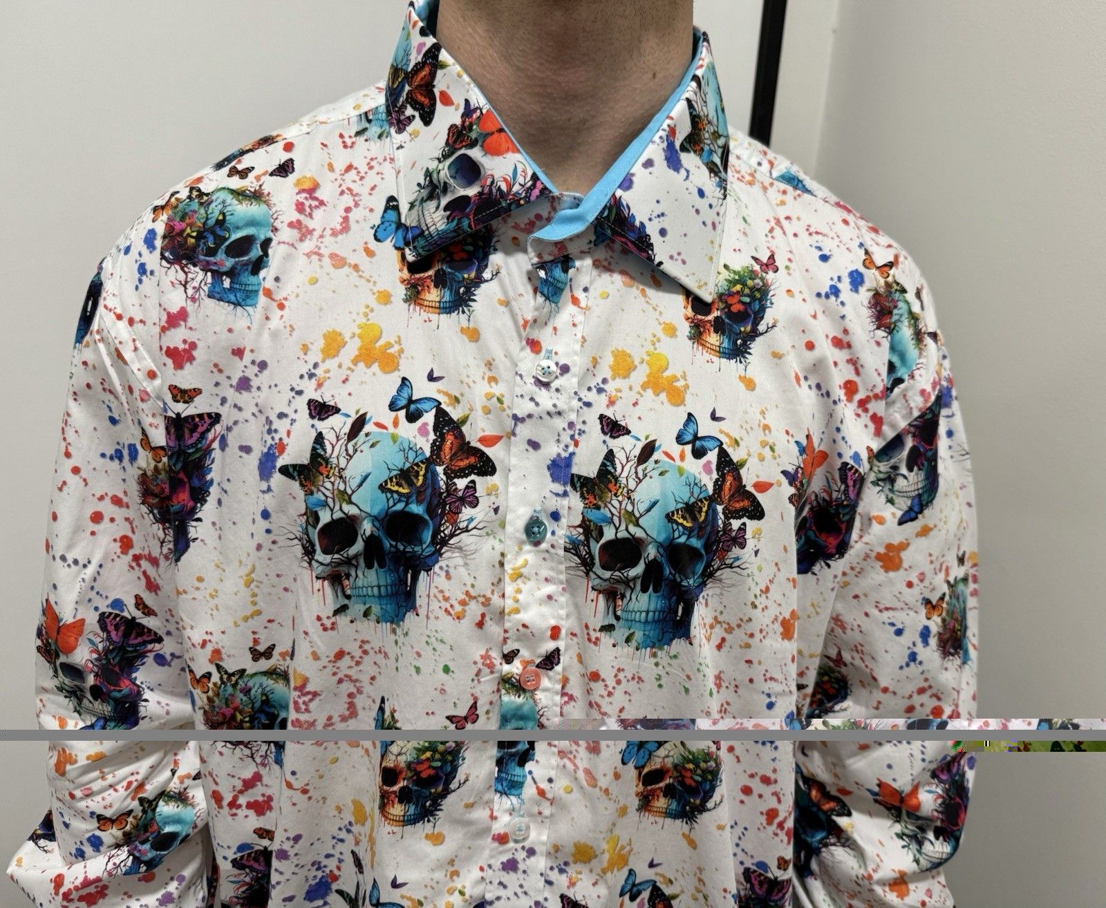 Vintage Claudio Lugli Shirt Skull Crazy Print size 4XL 49-50 Size US XXL / EU 58 / 5 - 3 Thumbnail