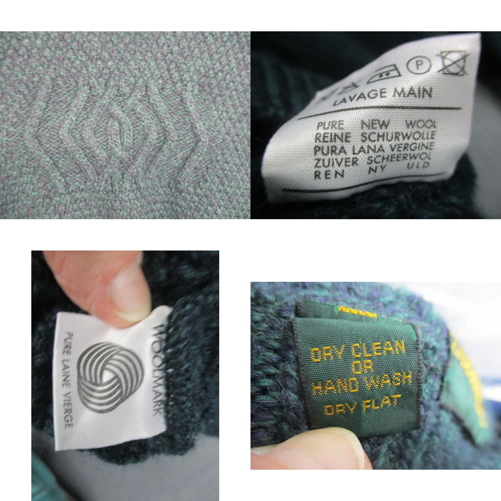 Vintage VINTAGE Doogan Donegal Sweater Mens Large Green Wool Aran Cable Knit Crewneck Ireland Size US L / EU 52-54 / 3 - 8 Thumbnail