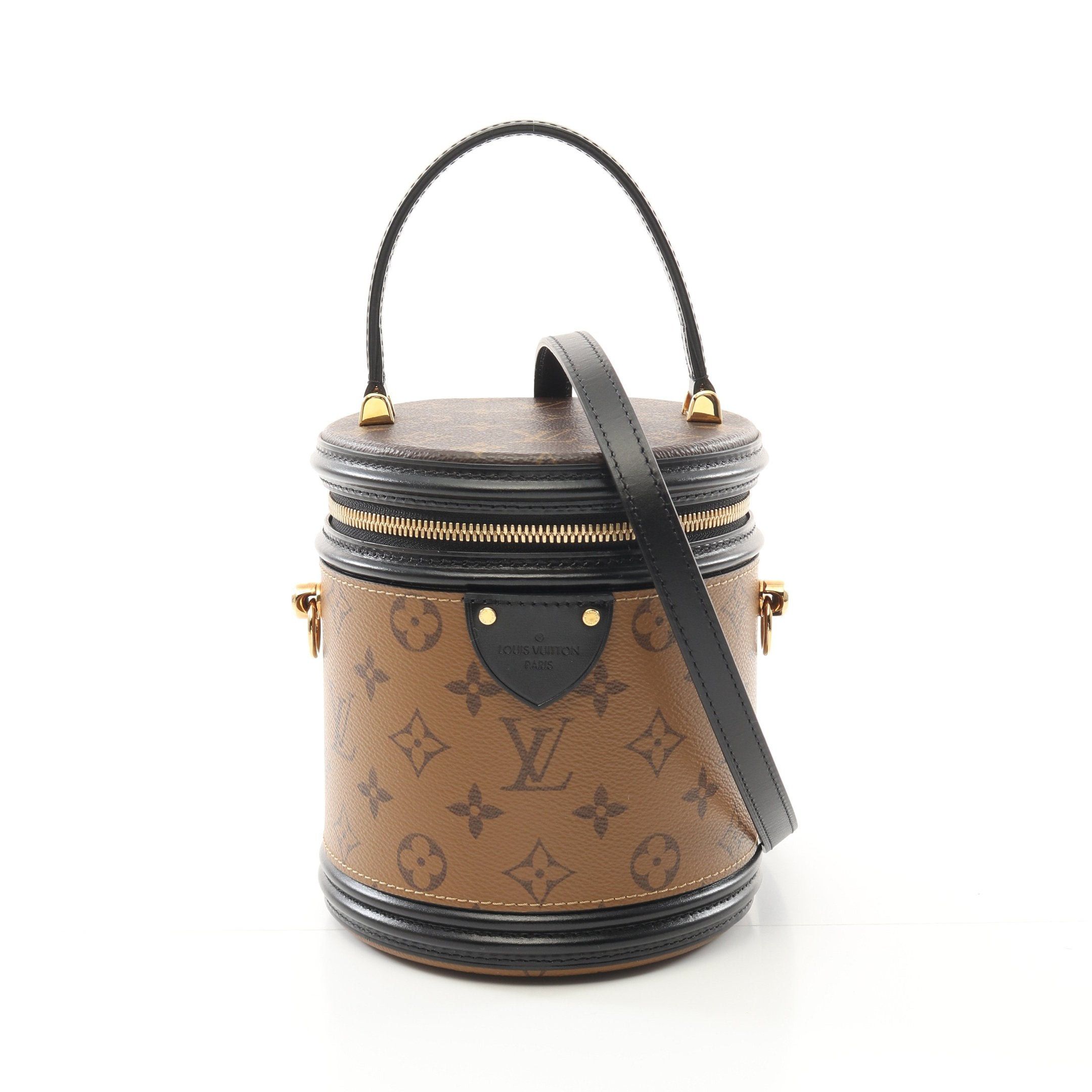 Louis Vuitton Louis Vuitton Cannes Monogram Reverse Handbag Vanity Bag Leather Brown Black Size ONE SIZE - 1 Thumbnail
