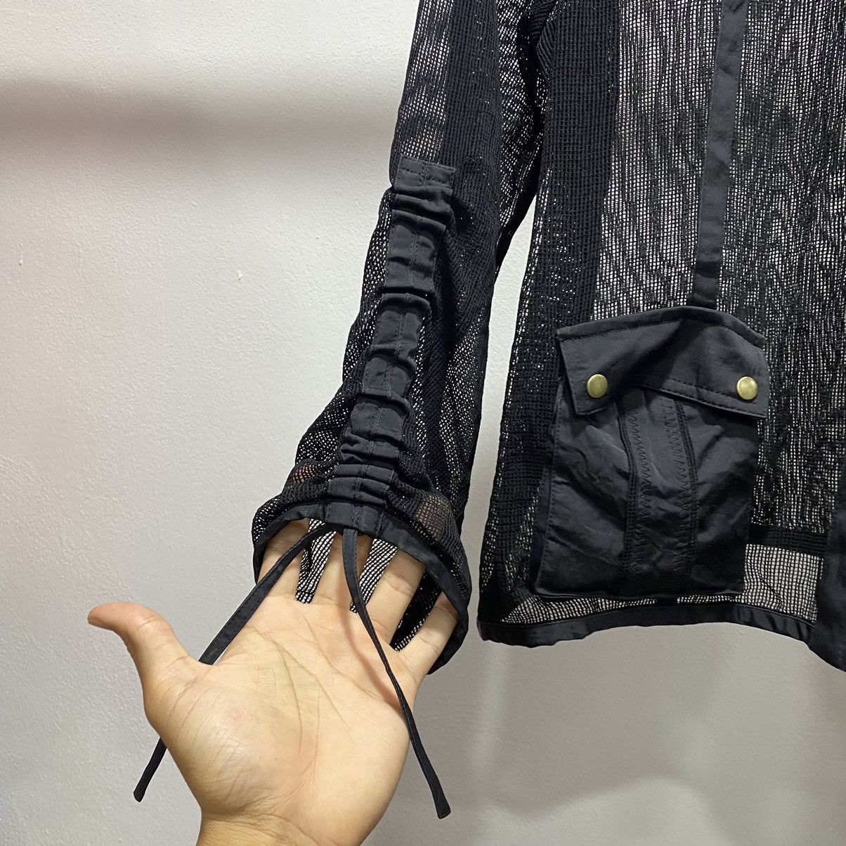 Japanese Brand Sickk☠️ Dusol Mesh Net Hooded Jacket Punk Hysteric 90s Size US S / EU 44-46 / 1 - 4 Thumbnail