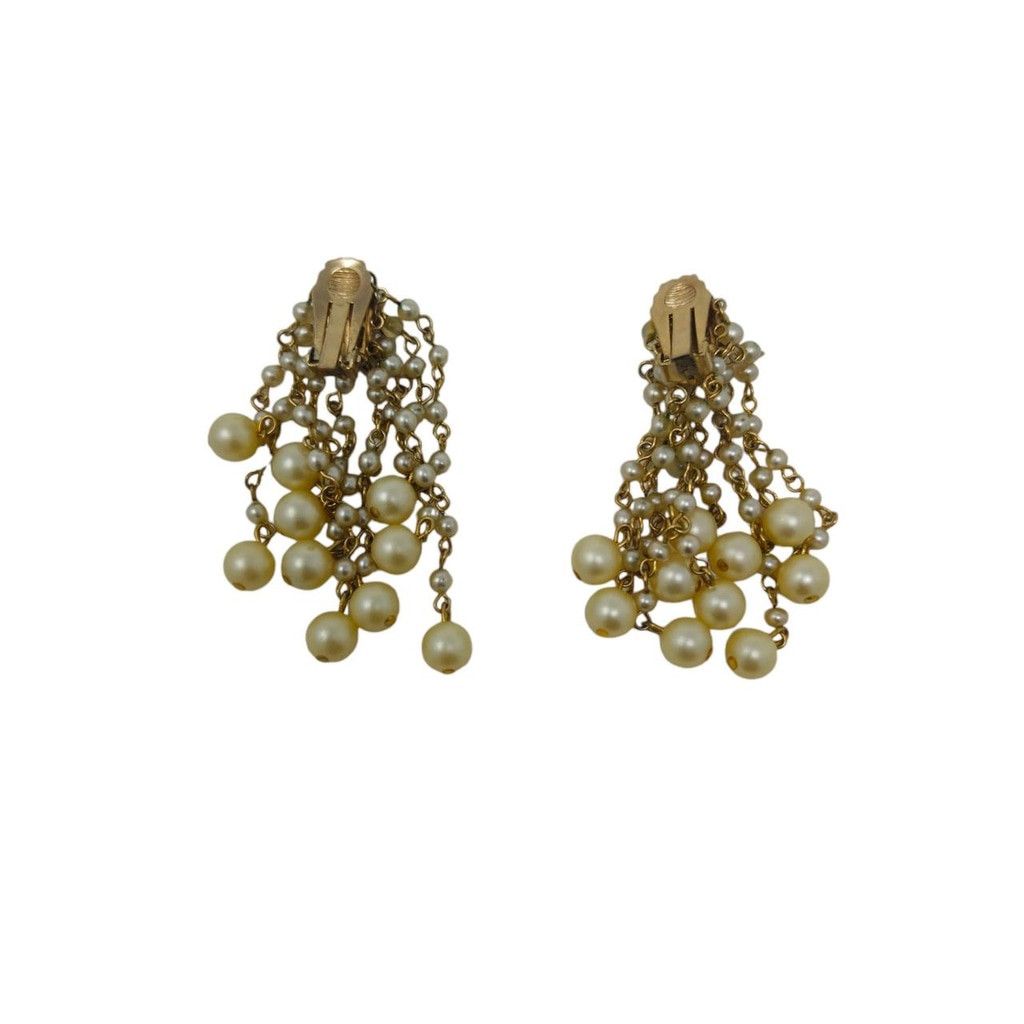 Vintage Vintage cascading faux pearl chandelier earrings Size ONE SIZE - 5 Thumbnail