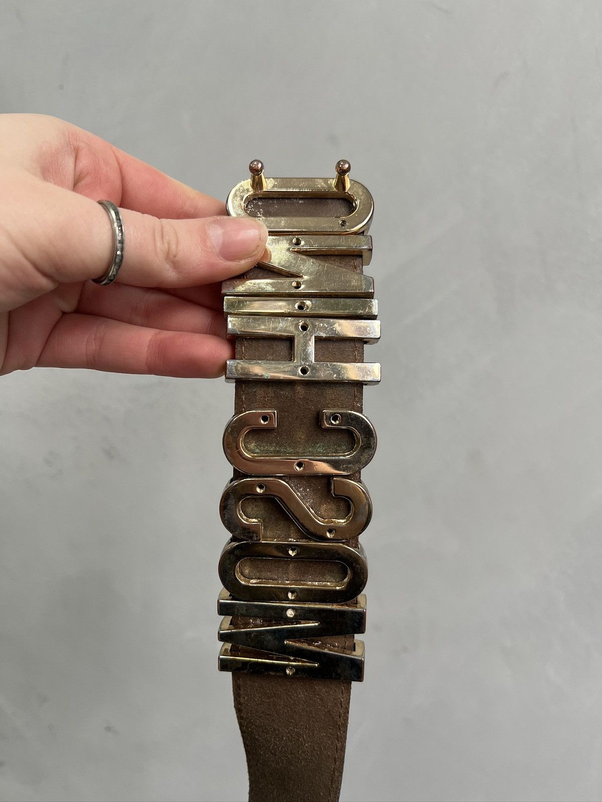 Moschino Moschino leather archive buckle logo belt y2k Size ONE SIZE - 7 Thumbnail