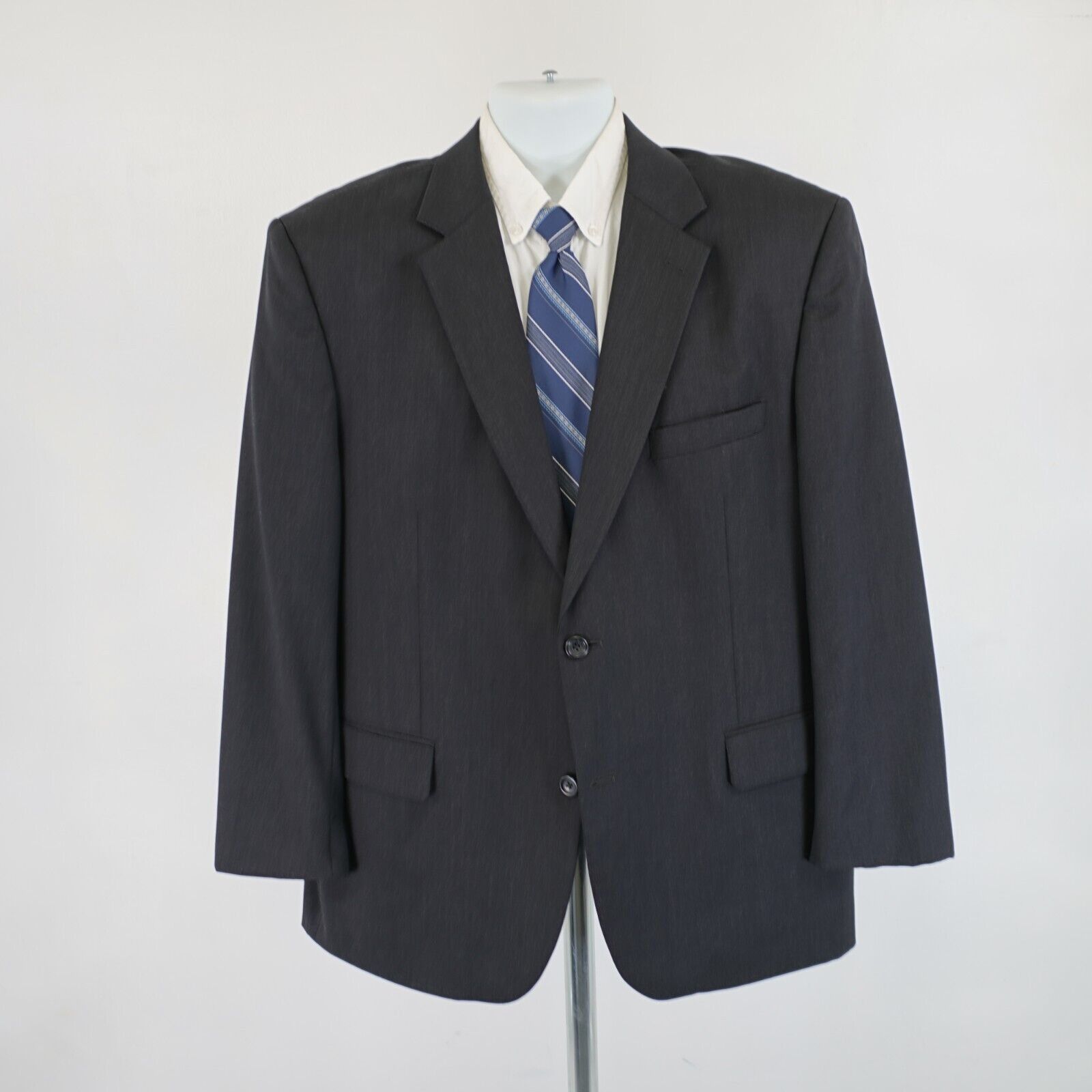 Joseph & Feiss Joseph & Feiss Charcoal Gray Wool Suit Jacket 46S 2 Button 1 Size 46S - 4 Thumbnail