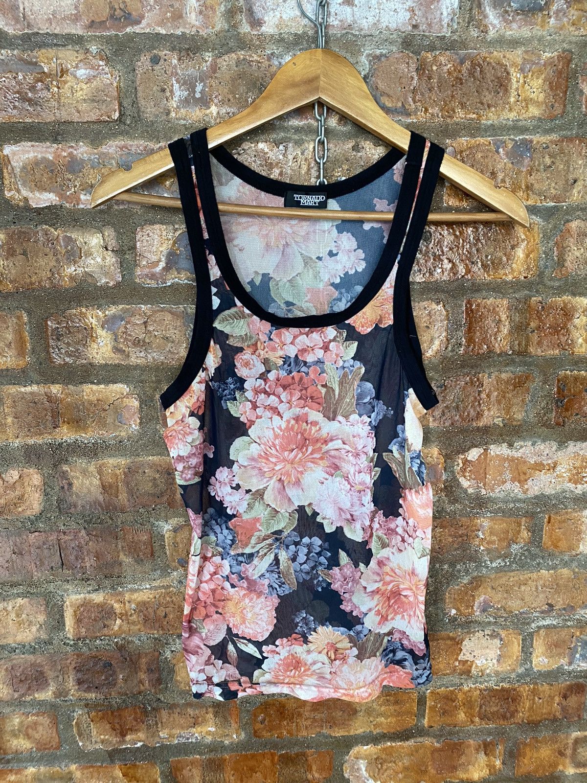 Tornado Mart Vtg Tornado Mart Mesh floral tank Size S / US 4 / IT 40 - 2 Thumbnail