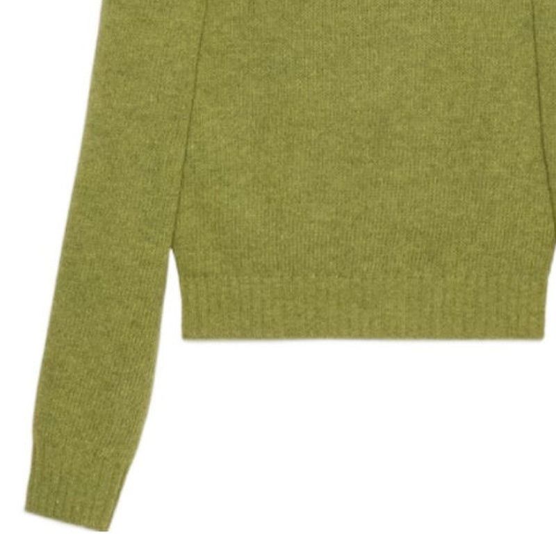 Gucci o1loc1c0925 Wool Jumper With Gucci Embroidery in Green Size US S / EU 44-46 / 1 - 4 Thumbnail