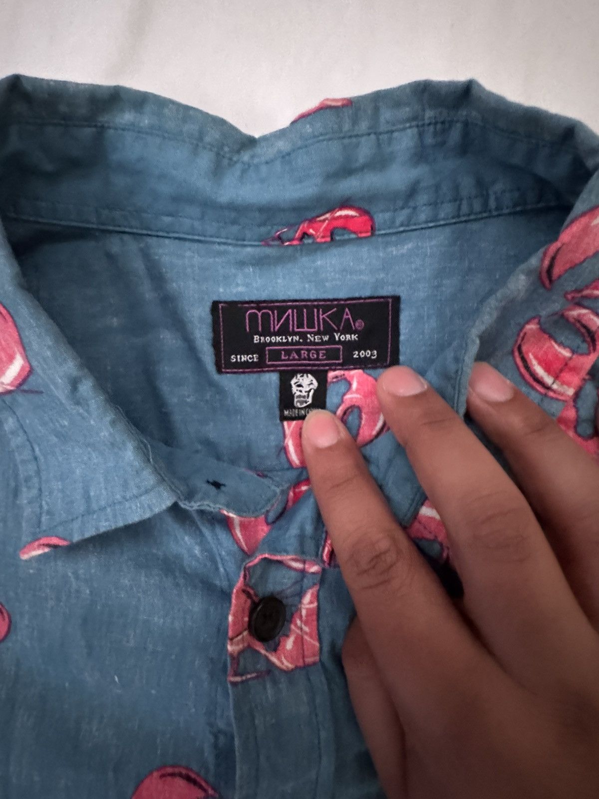 Mishka 2012 Mishka NYC Lobster Button-up size large Size US L / EU 52-54 / 3 - 2 Thumbnail