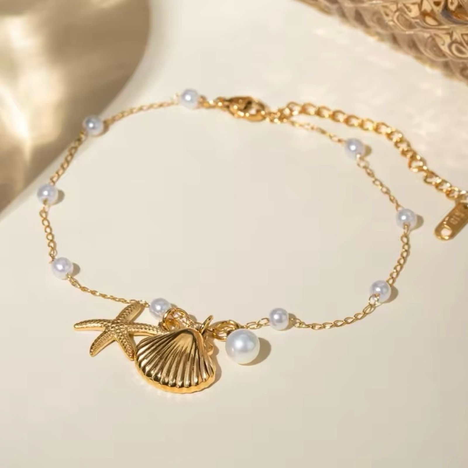 Other 18K Gold Plated Stainless Steel Shell Starfish Imitation Size ONE SIZE - 1 Thumbnail