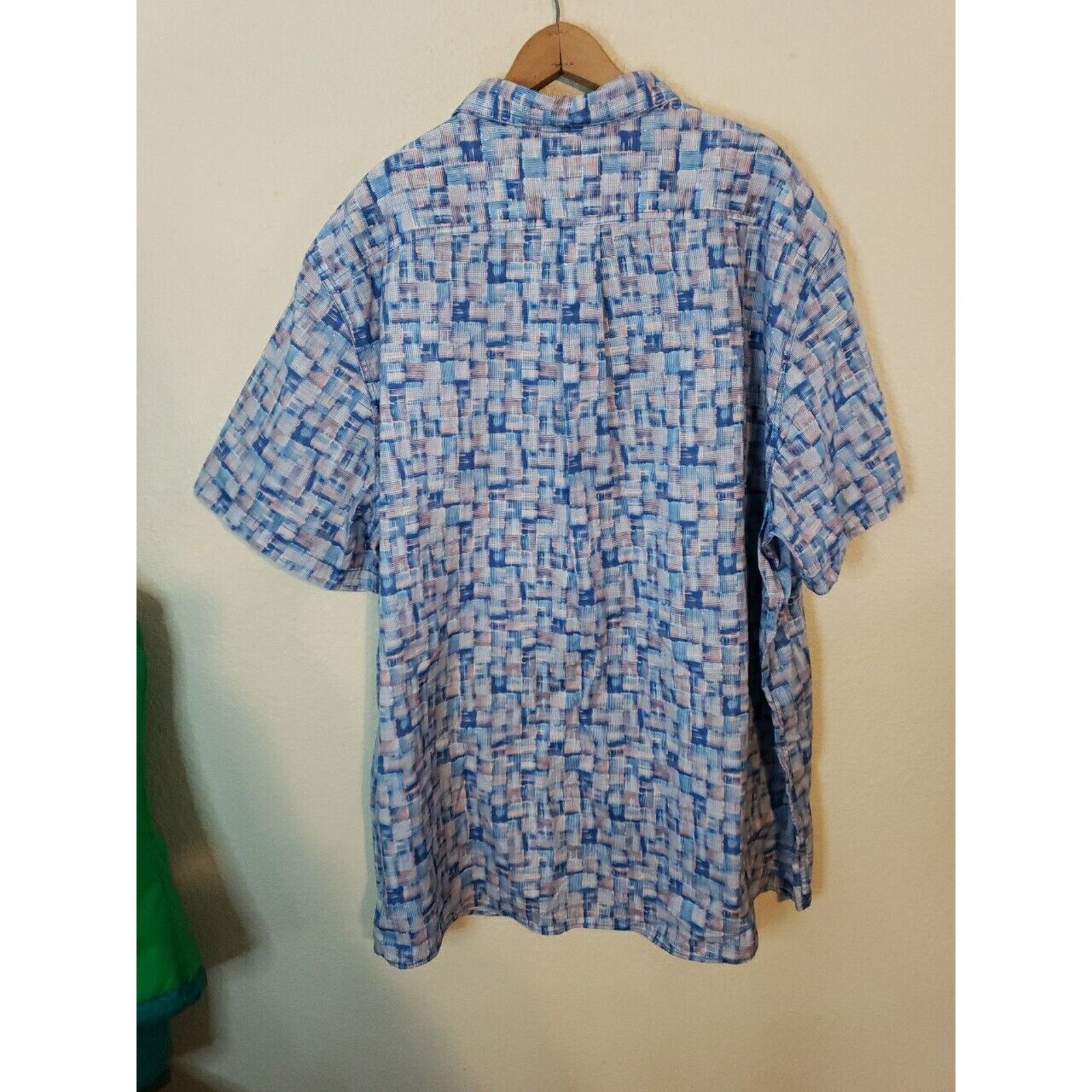 Other new rowm Shirt Mens 4XT Blue Plaid Short Sleeve Button Down Size US XXL / EU 58 / 5 - 9 Thumbnail