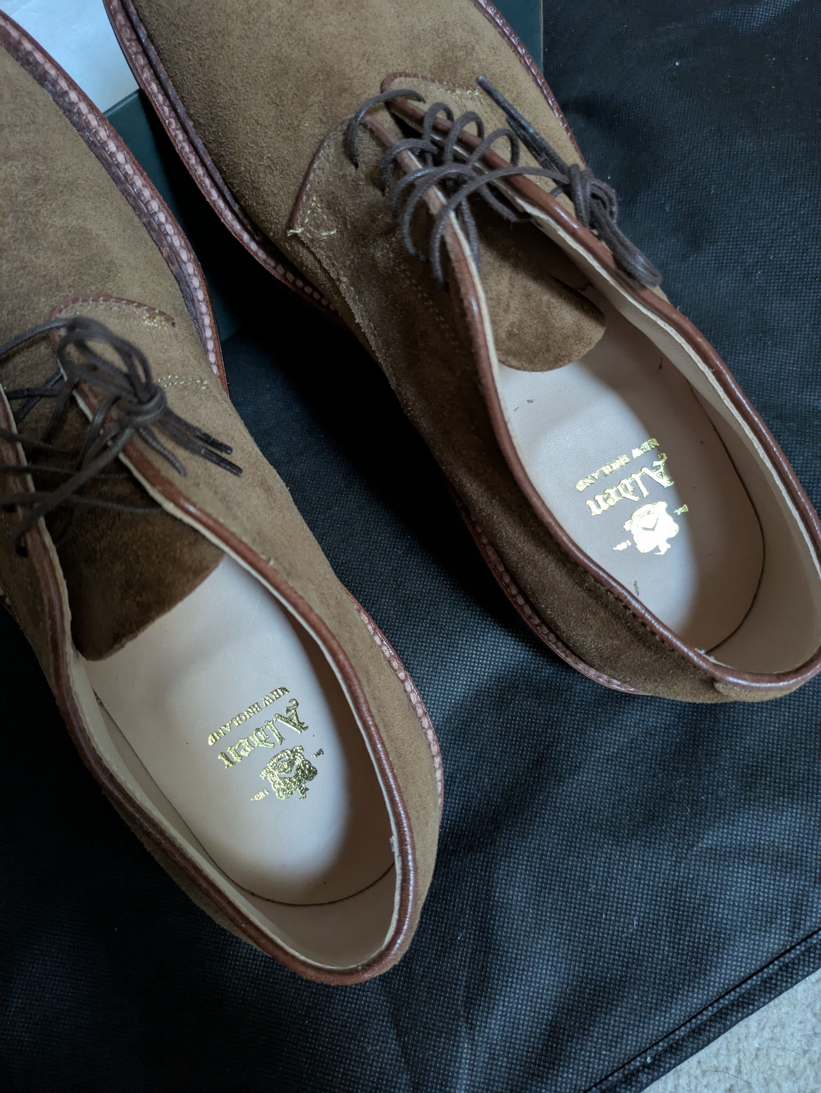 Alden Alden Plain Toe Blucher in Snuff Suede, 8D Size US 8 / EU 41 - 14 Thumbnail