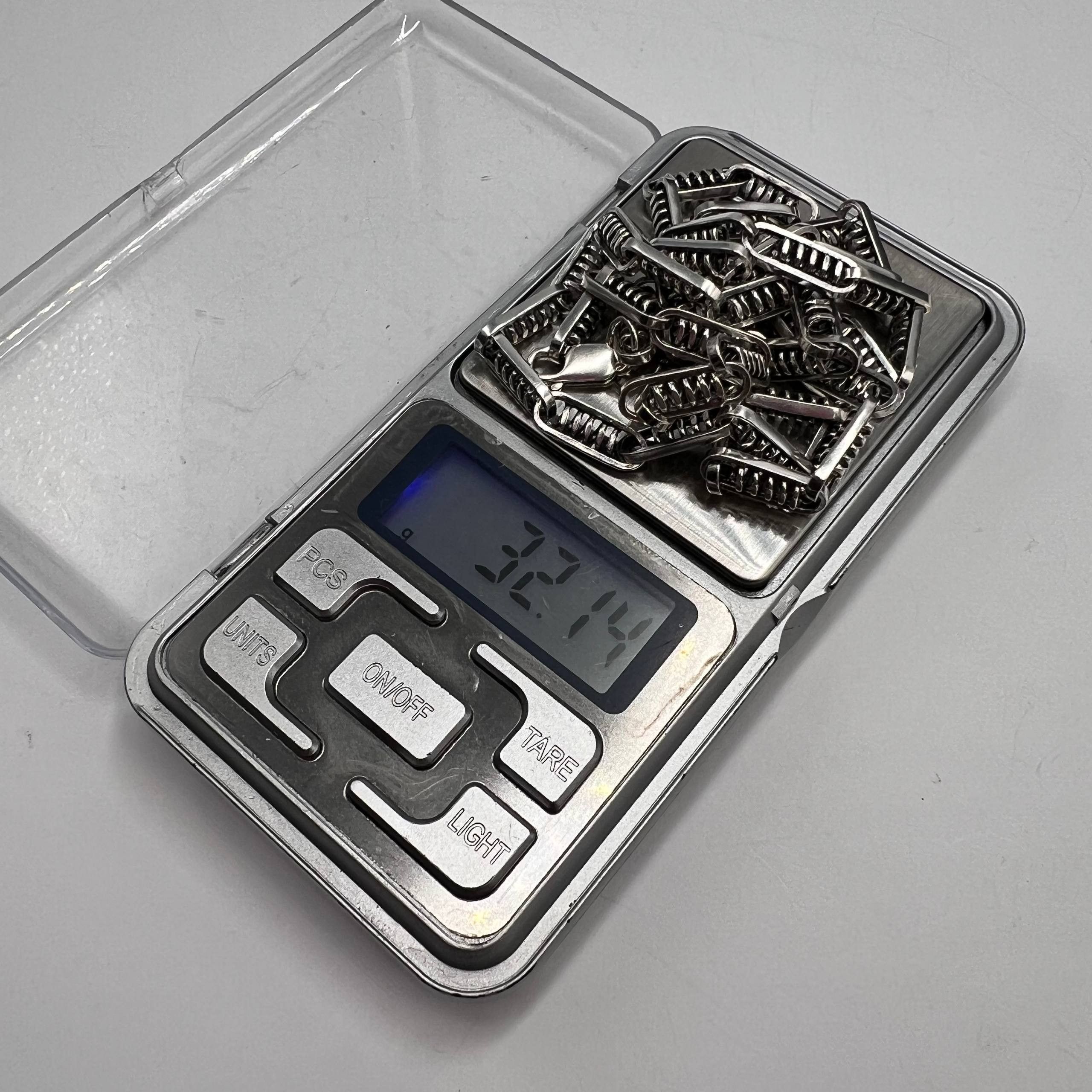 Sterling Silver Vintage Sterling Silver 925 Heavy Chain Unisex Jewelry 65cm Size ONE SIZE - 3 Thumbnail