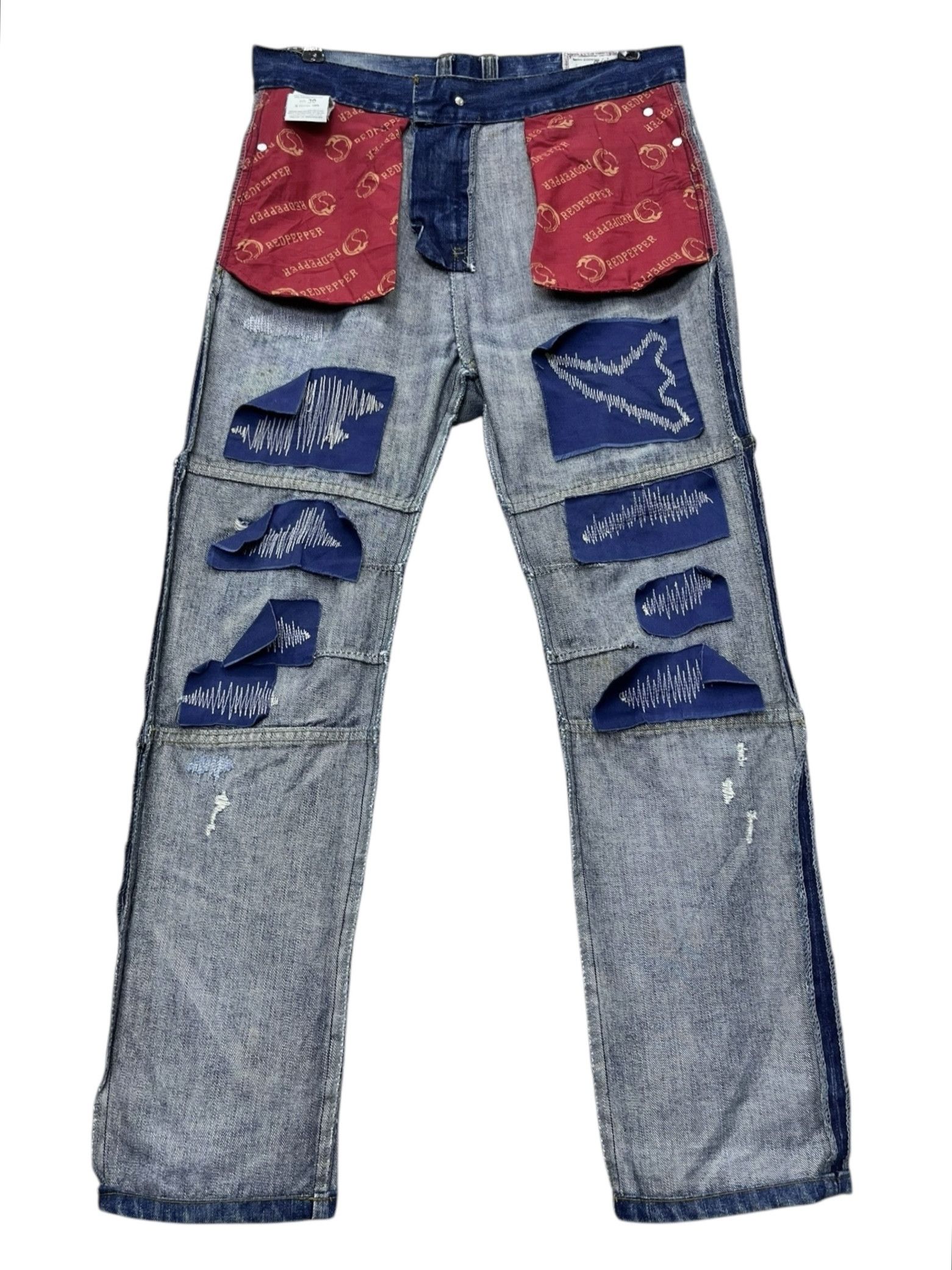 Red Clouds Collective FYE🔥Vintage RED PEPPER Punk Angel Wings Big Spell-out Jeans Size US 31 - 16 Thumbnail